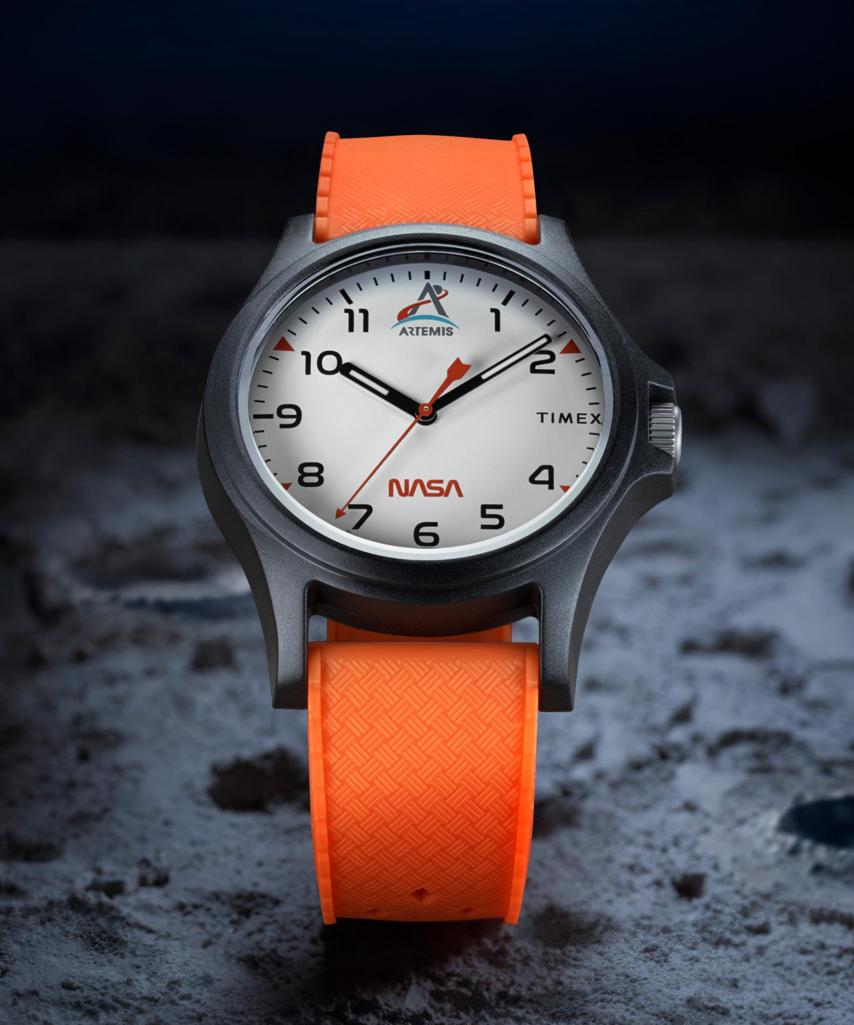 Timex Main Street NASA Artemis Quartz White Dial Silicone Strap Unisex Watch TW2Y13000
