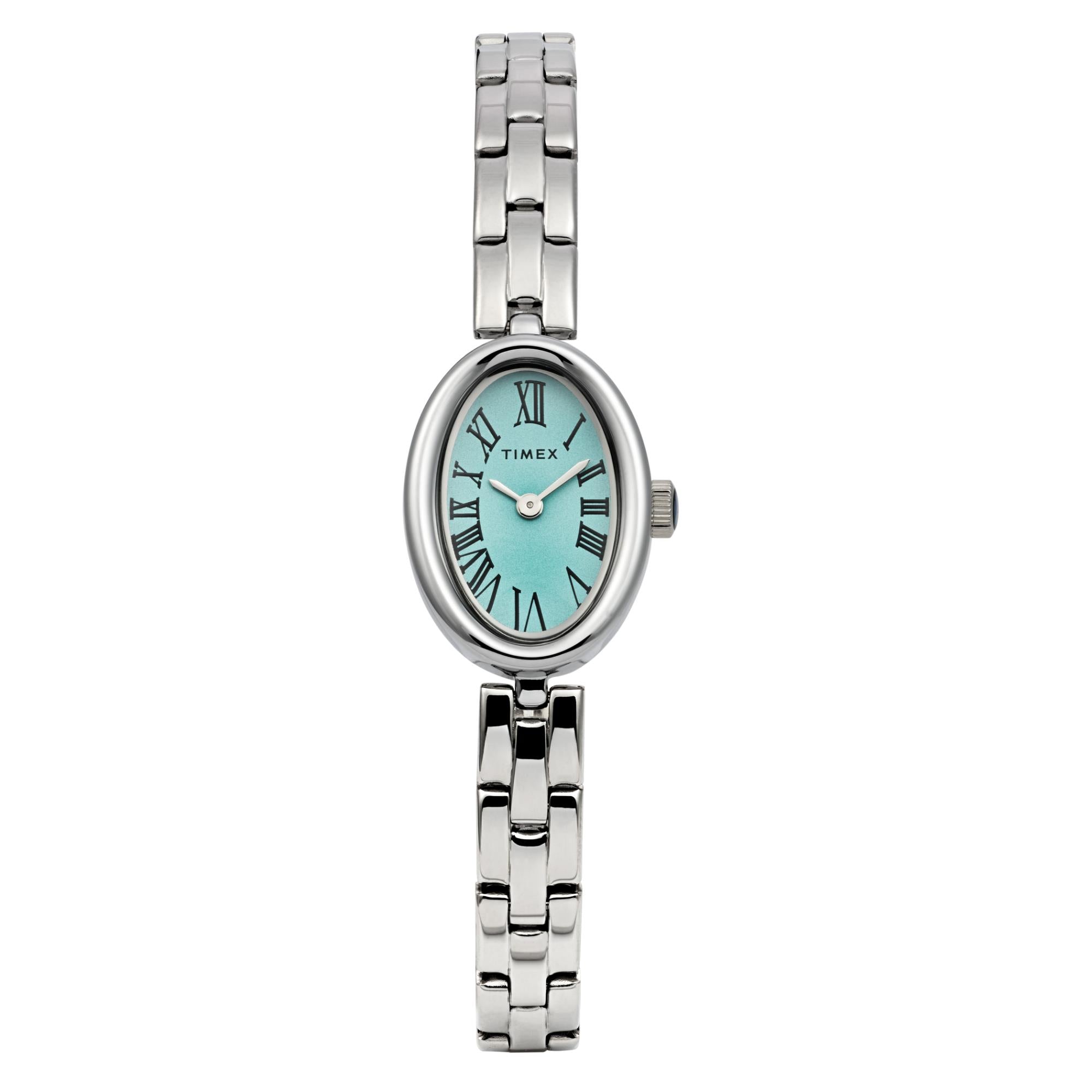 Timex Trend Cavatina Quartz Turquoise Dial Steel Strap Women's Watch TW2Y26600