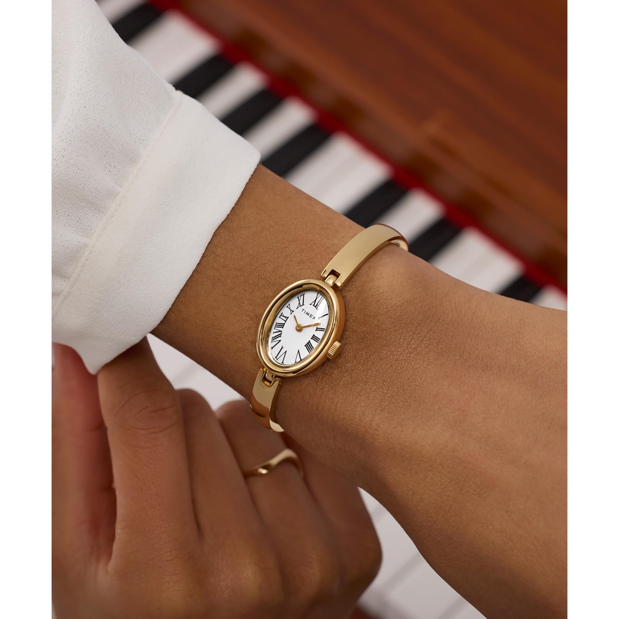 Timex Trend Cavatina Quartz White Dial Steel Strap Women's Watch TW2Y27200