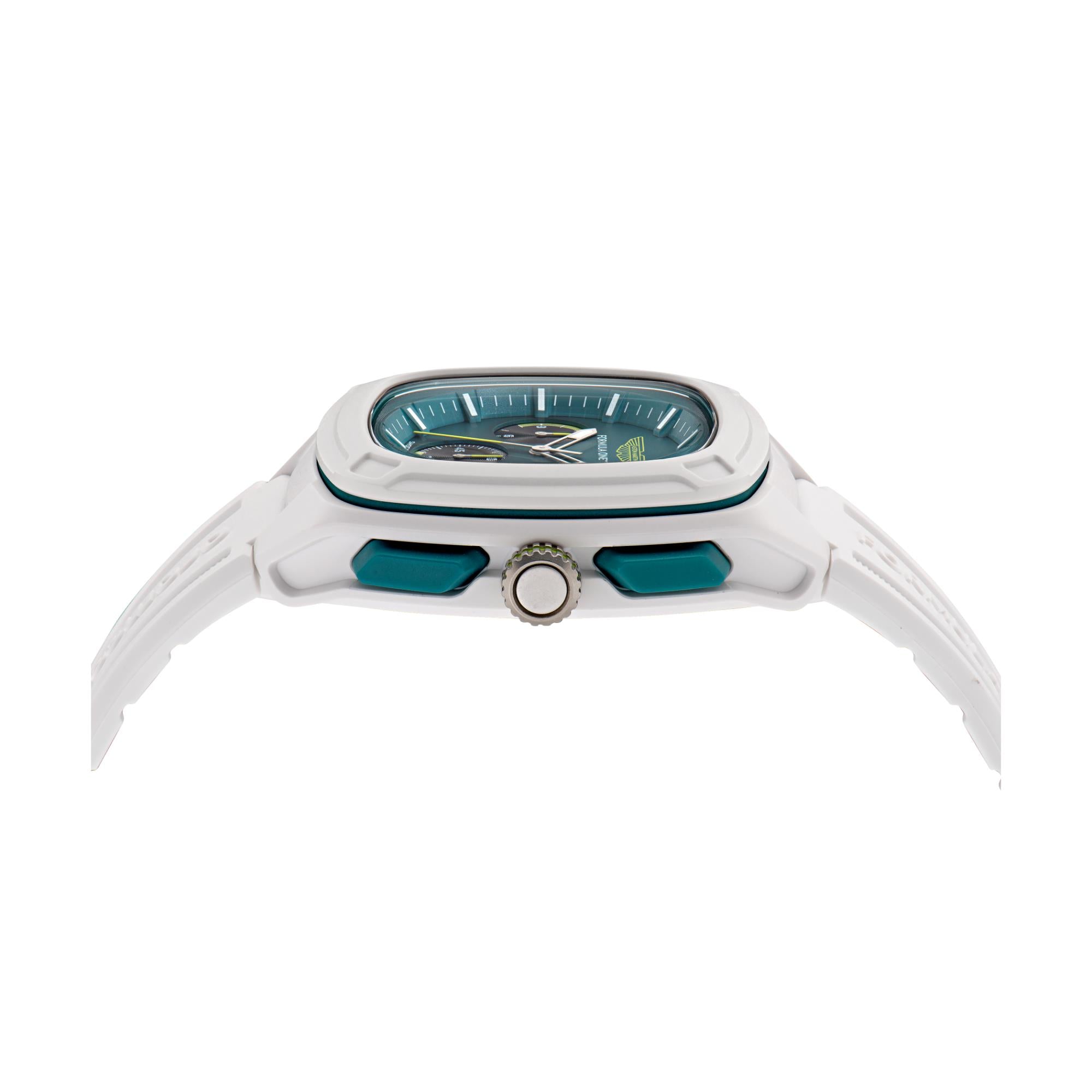 Aston Martin Formula 1 Quartz Chronograph Green Dial Silicone Strap Men's Watch MTFO1F502