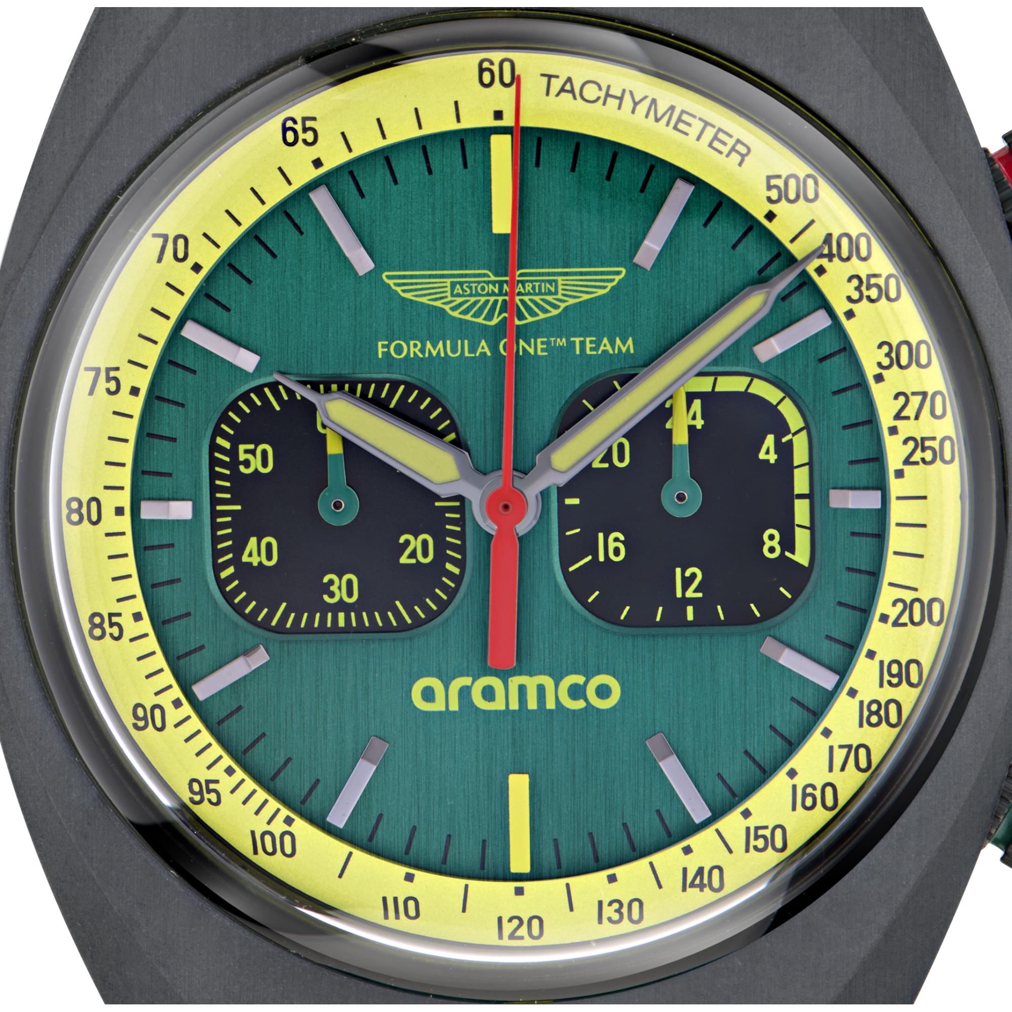 Aston Martin Formula 1 Quartz Chronograph Green Dial Nato Strap Men's Watch MTFD1F501