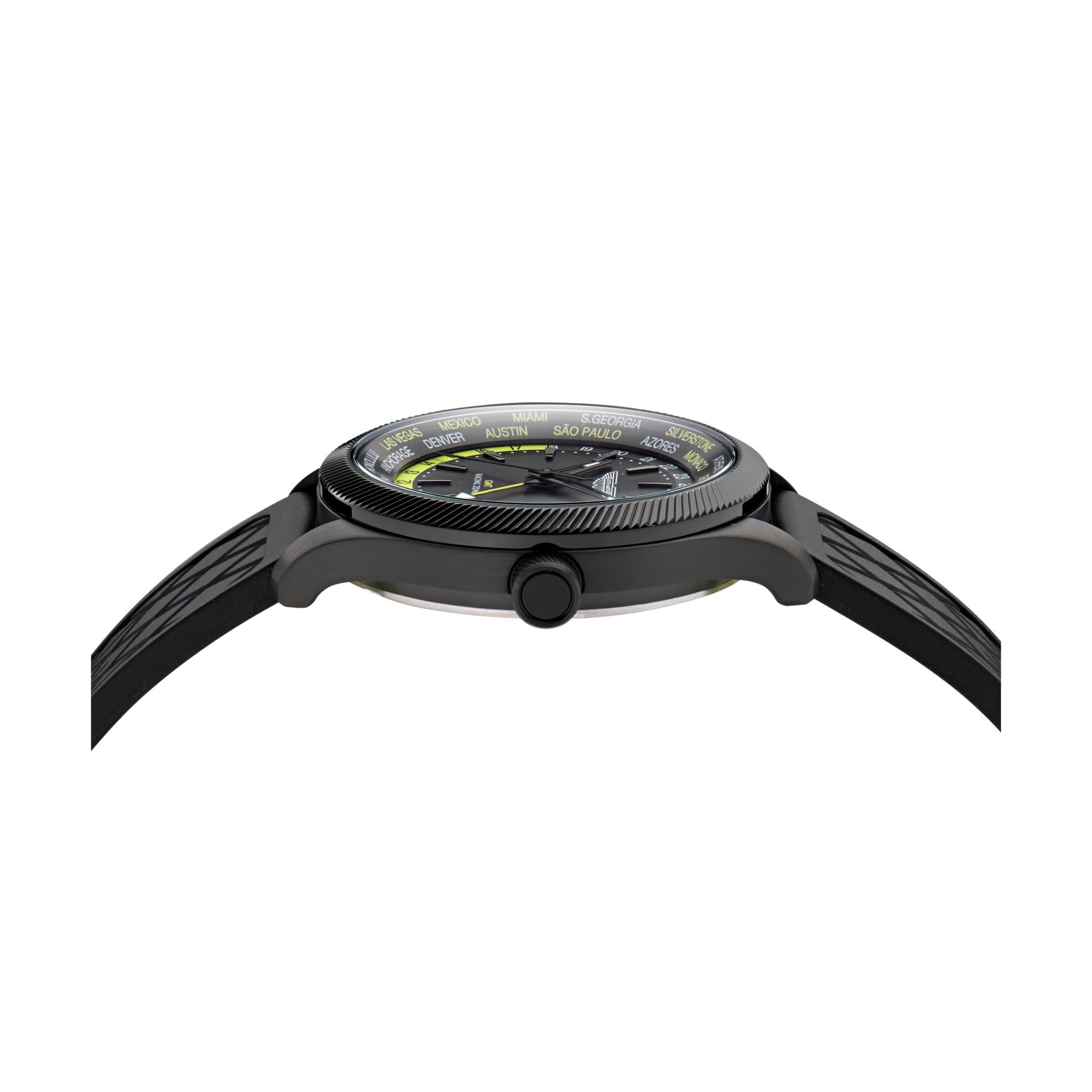 Aston Martin AML Icon Quartz Black Dial Silicone Strap Men's Watch MTIZ1F501