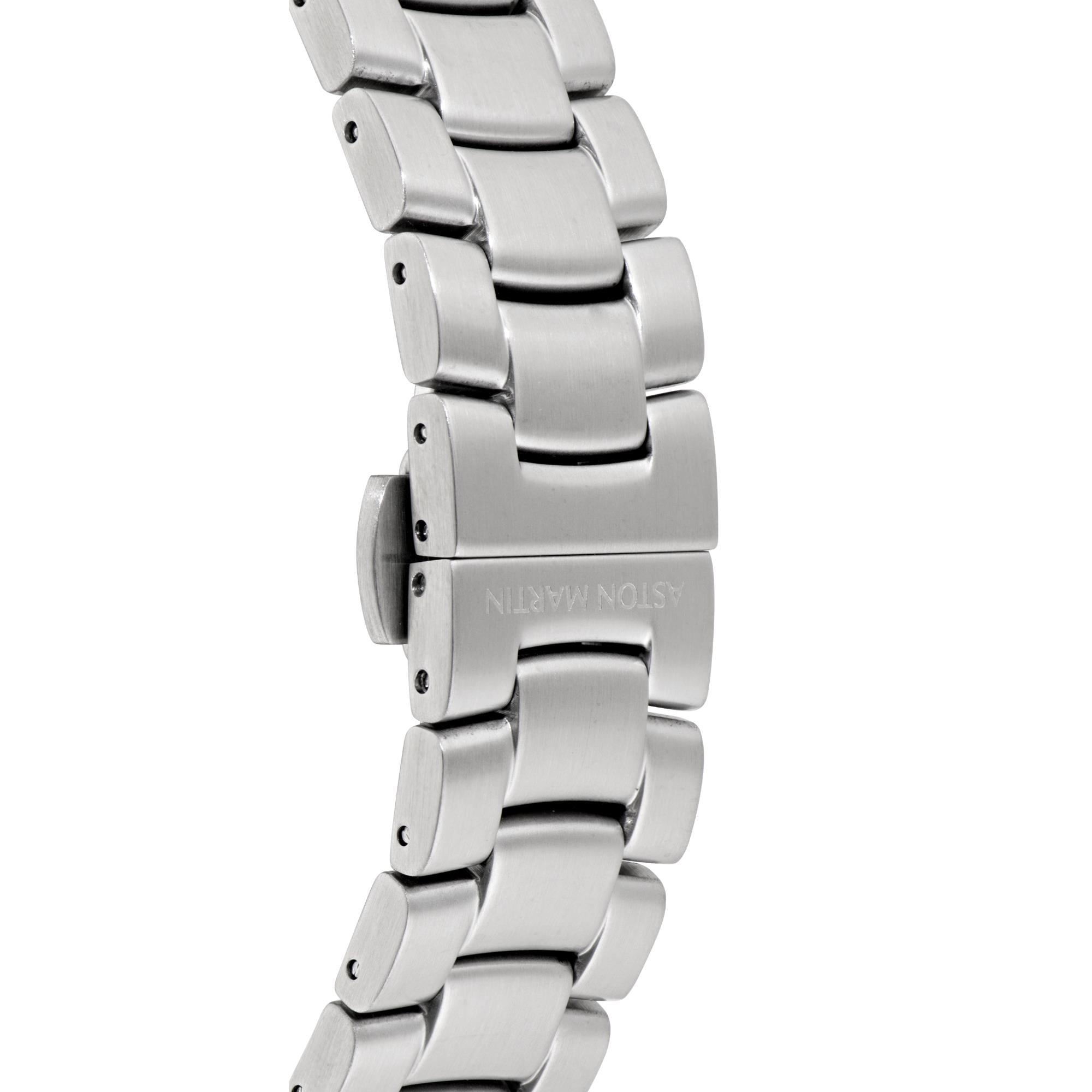 Aston Martin AML Icon Quartz Black Dial Silicone and Steel Strap Men's Watch MTIZ1F503