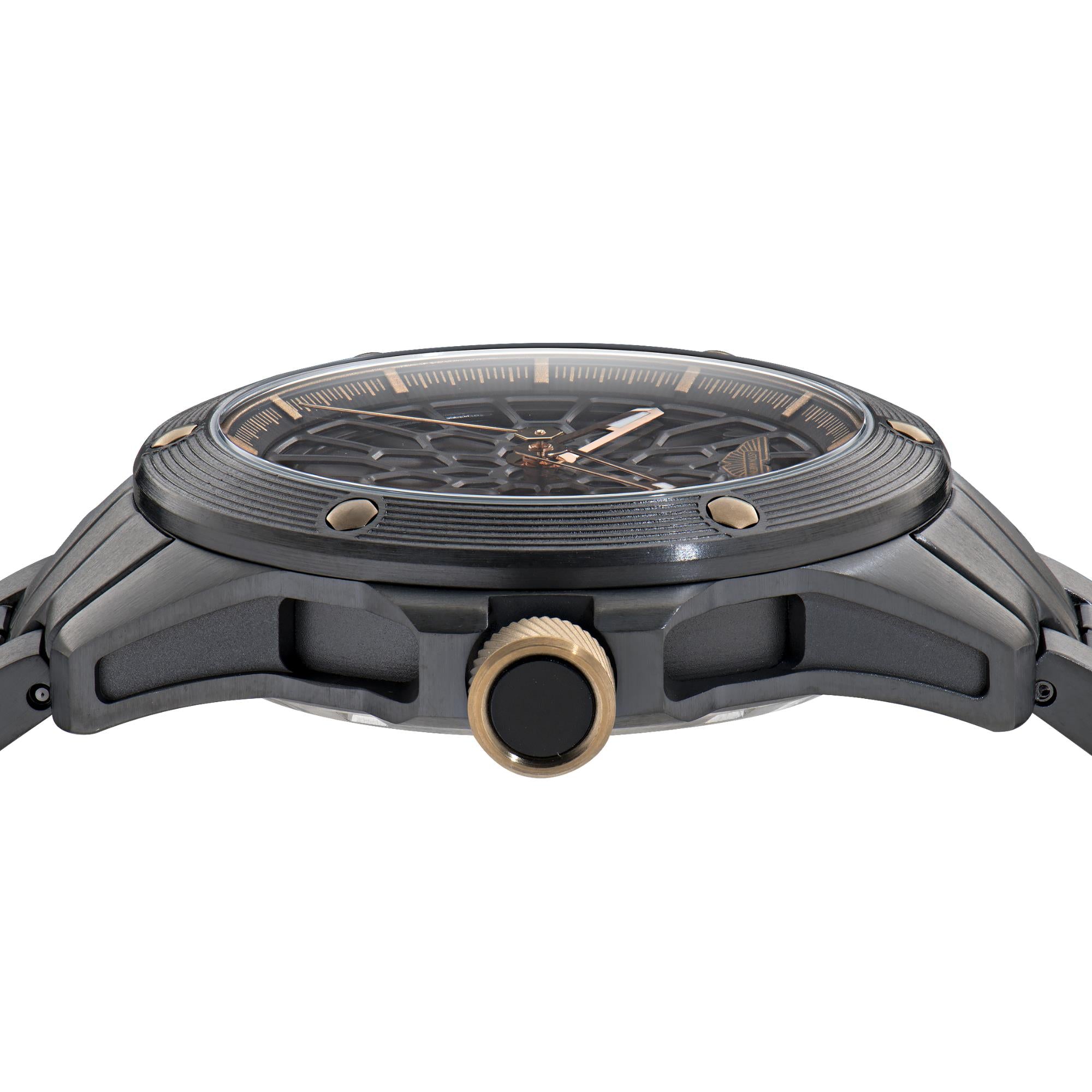 Aston Martin Automatic Black Dial IP Black RSST Bracelet Men's Watch MTRR1F503