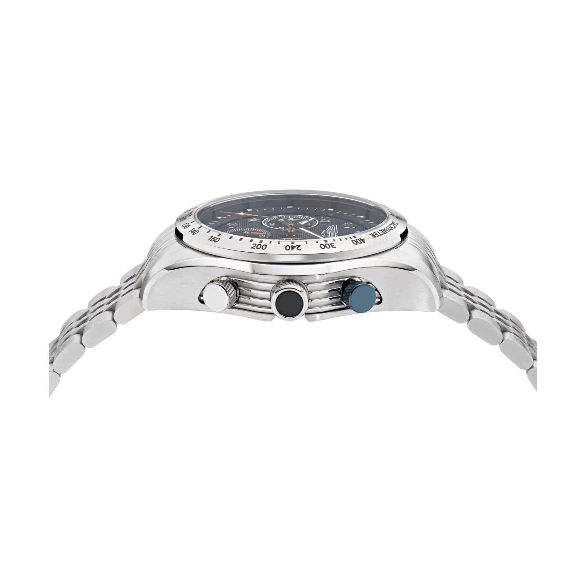 Aston Martin AML Thrill Quartz Chronograph Blue Dial Steel Strap Unisex Watch MTRS1F503