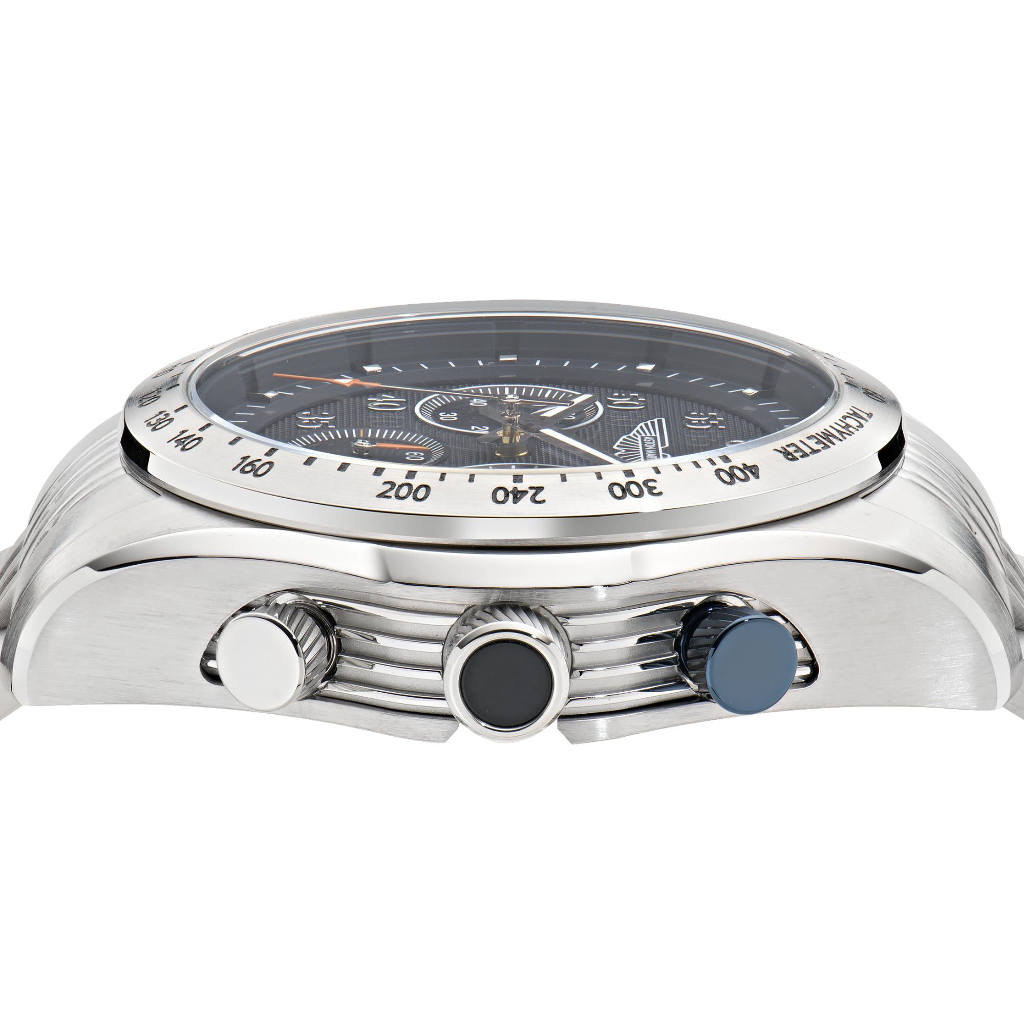 Aston Martin AML Thrill Quartz Chronograph Blue Dial Steel Strap Unisex Watch MTRS1F503