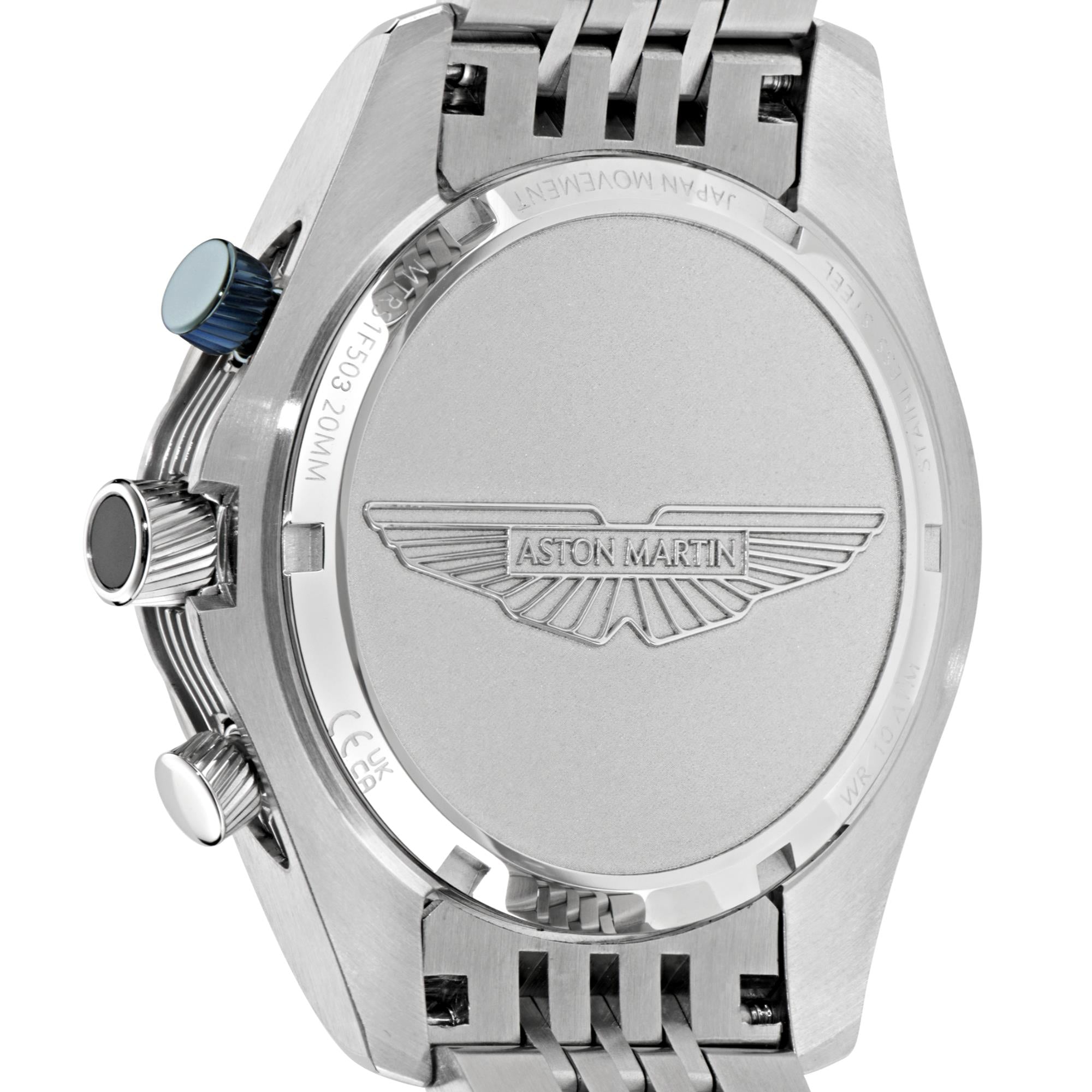 Aston Martin AML Thrill Quartz Chronograph Blue Dial Steel Strap Unisex Watch MTRS1F503