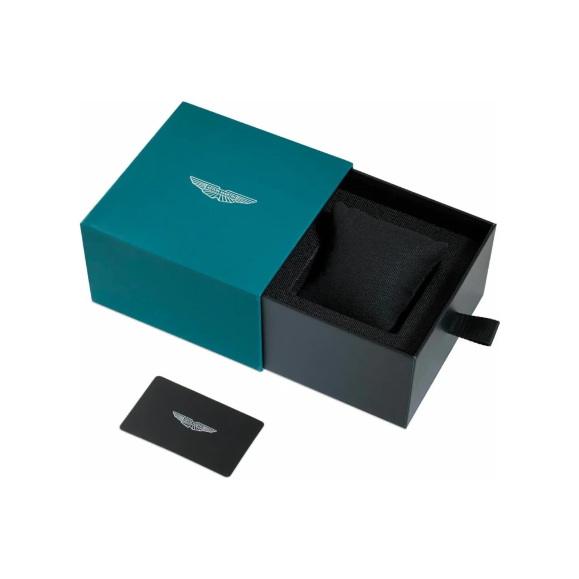 Aston Martin AML Timeless Automatic Black Dial Leather Strap Men's Watch MTTS1F501