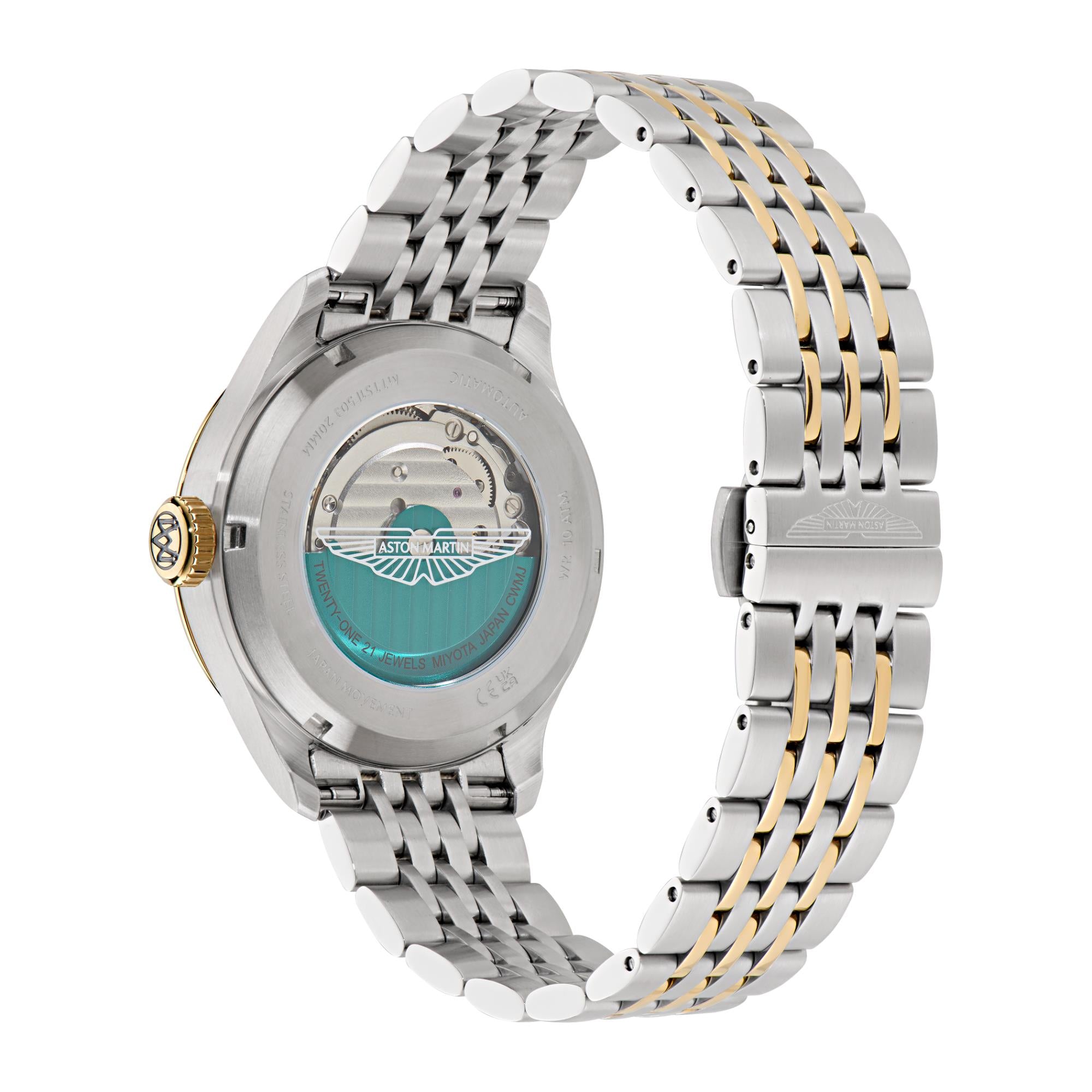 Aston Martin AML Timeless Automatic Silver Dial Steel Strap Men's Watch MTTS1F503