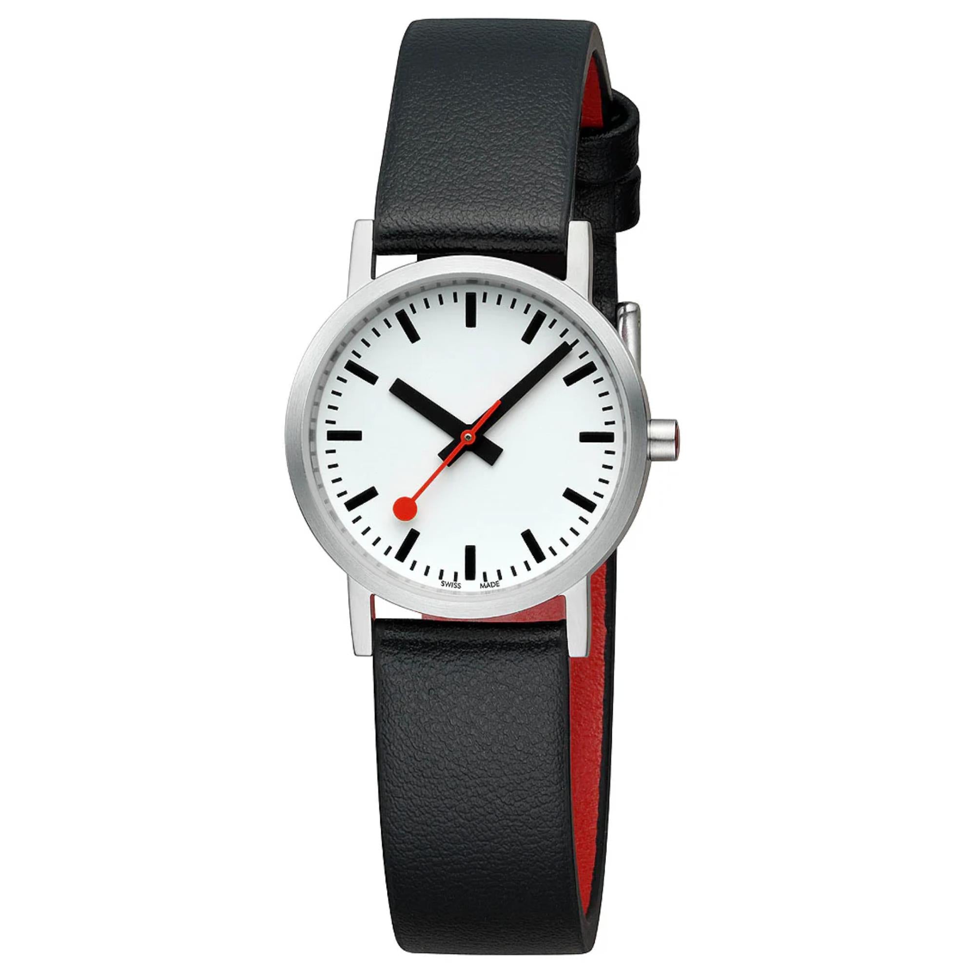 Mondaine Classic Quartz White Dial Leather Strap Women's Watch A658.30323.16OMV