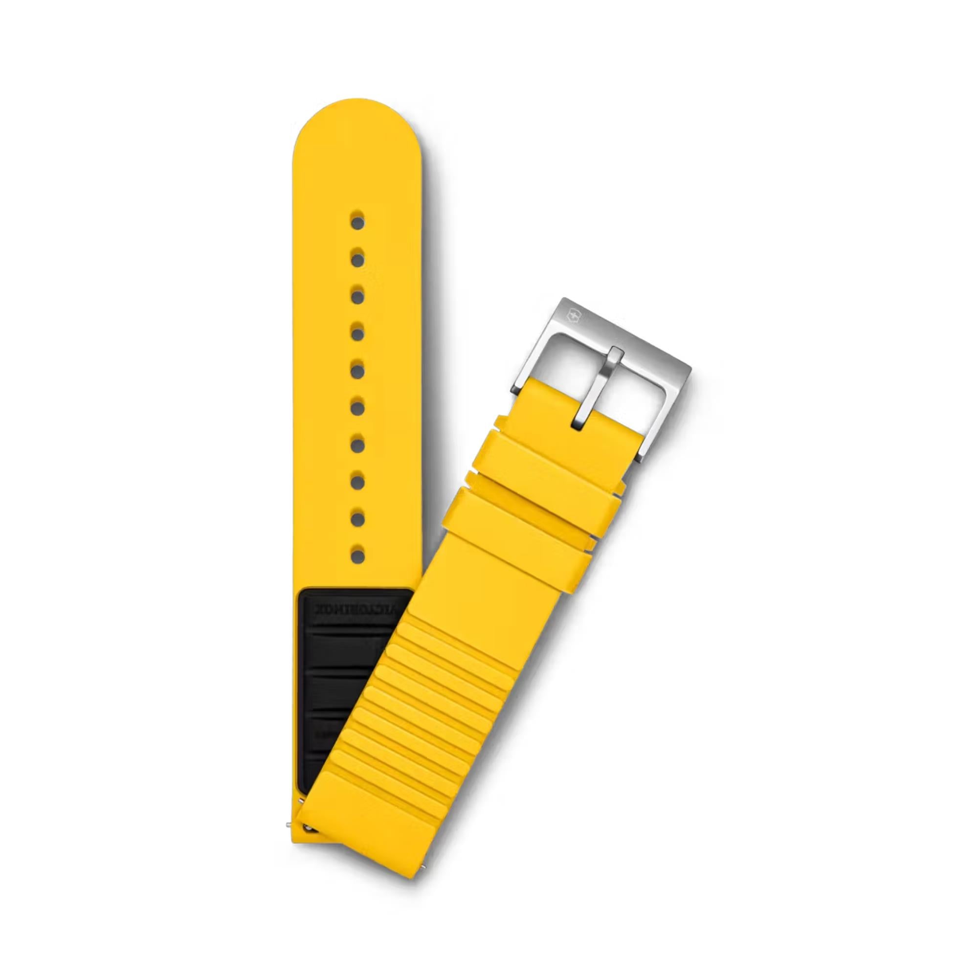 Victorinox D1 Yellow Rubber Watch Strap V.60029