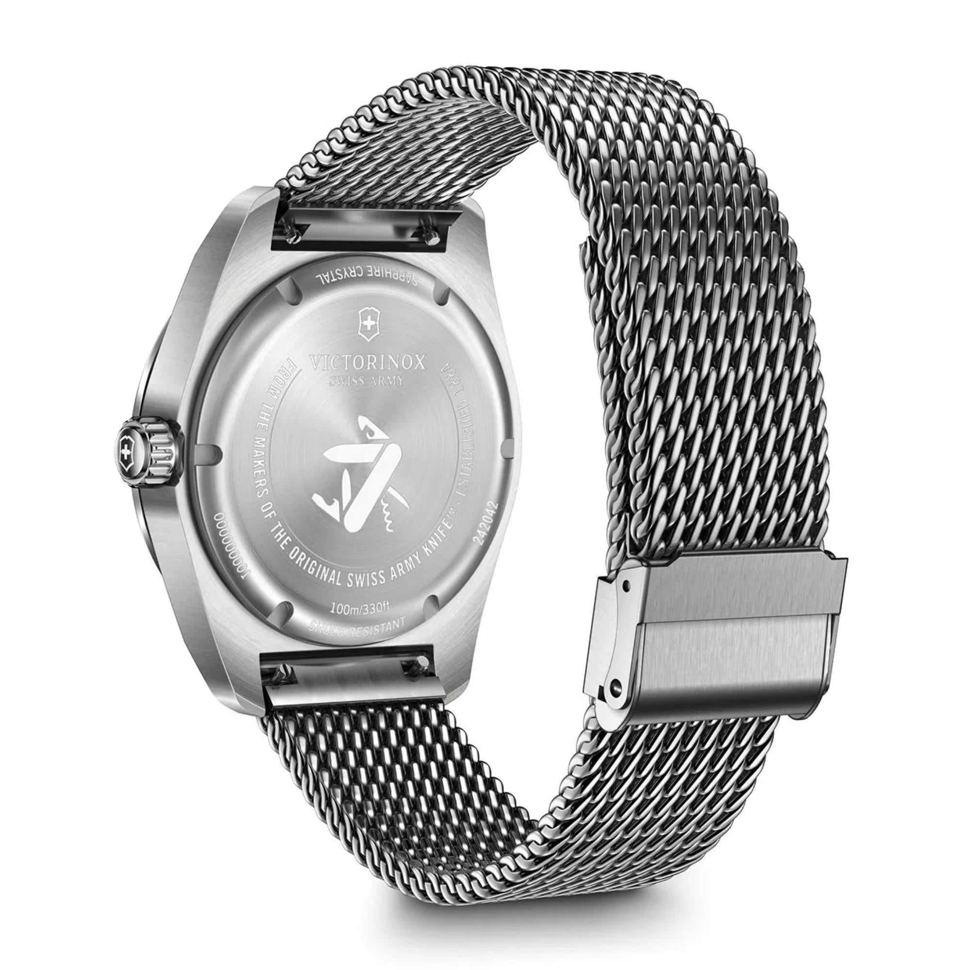 Victorinox Swiss Army Quartz Blue Dial Steel Mesh Strap Men's Watch 242042