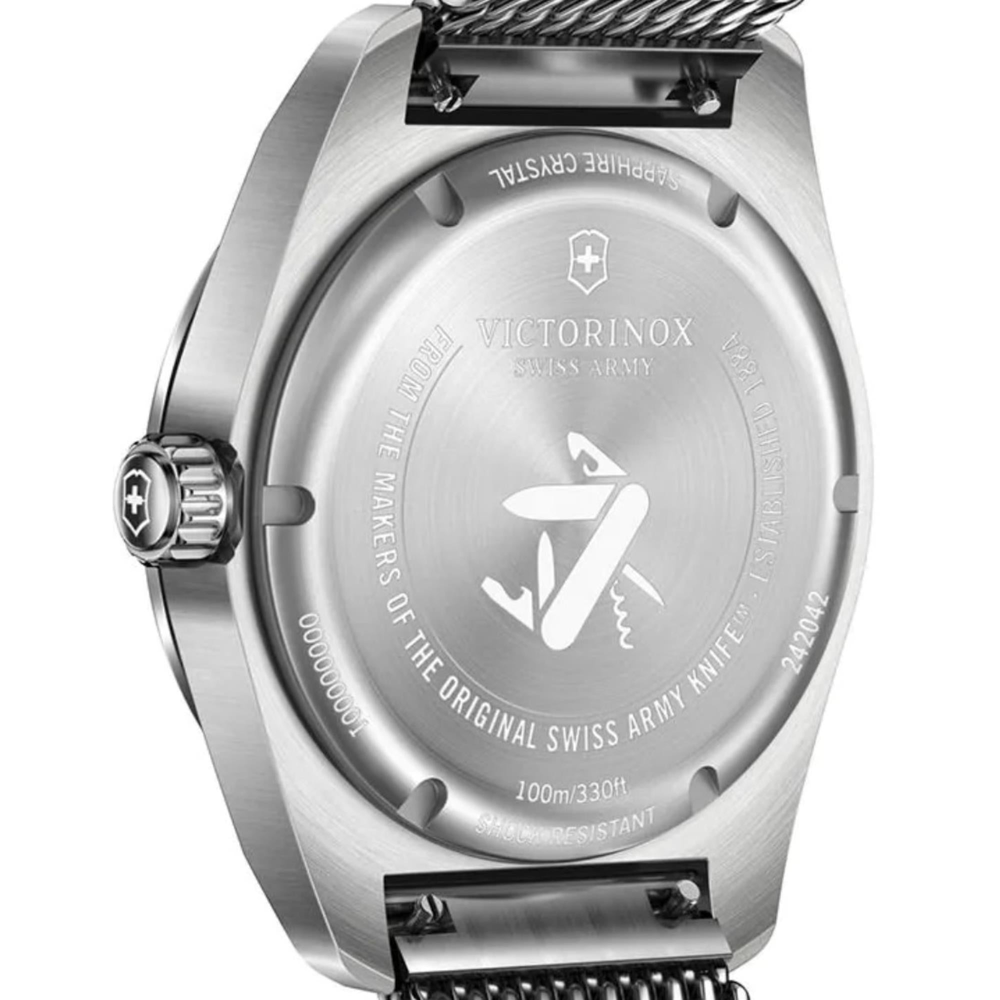 Victorinox Swiss Army Quartz Blue Dial Steel Mesh Strap Men's Watch 242042