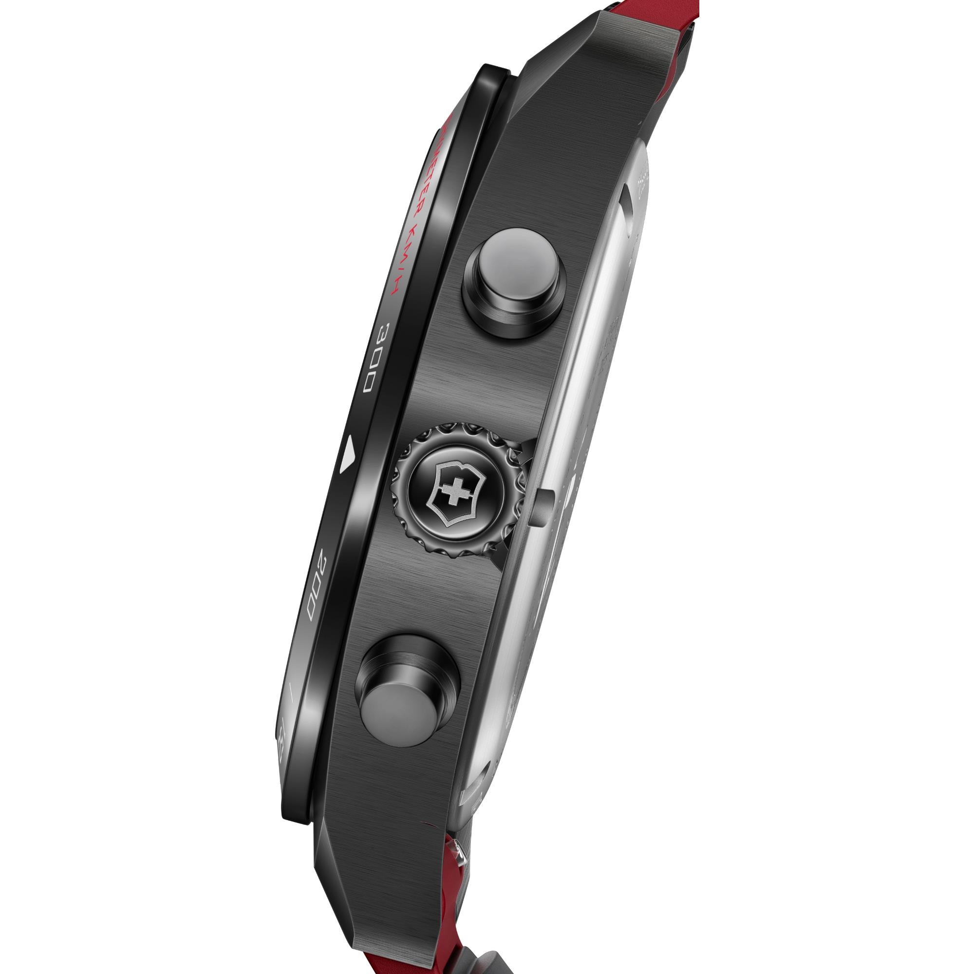 Victorinox Swiss Army Chronograph Black Dial Rubber Strap Men's Watch 242051