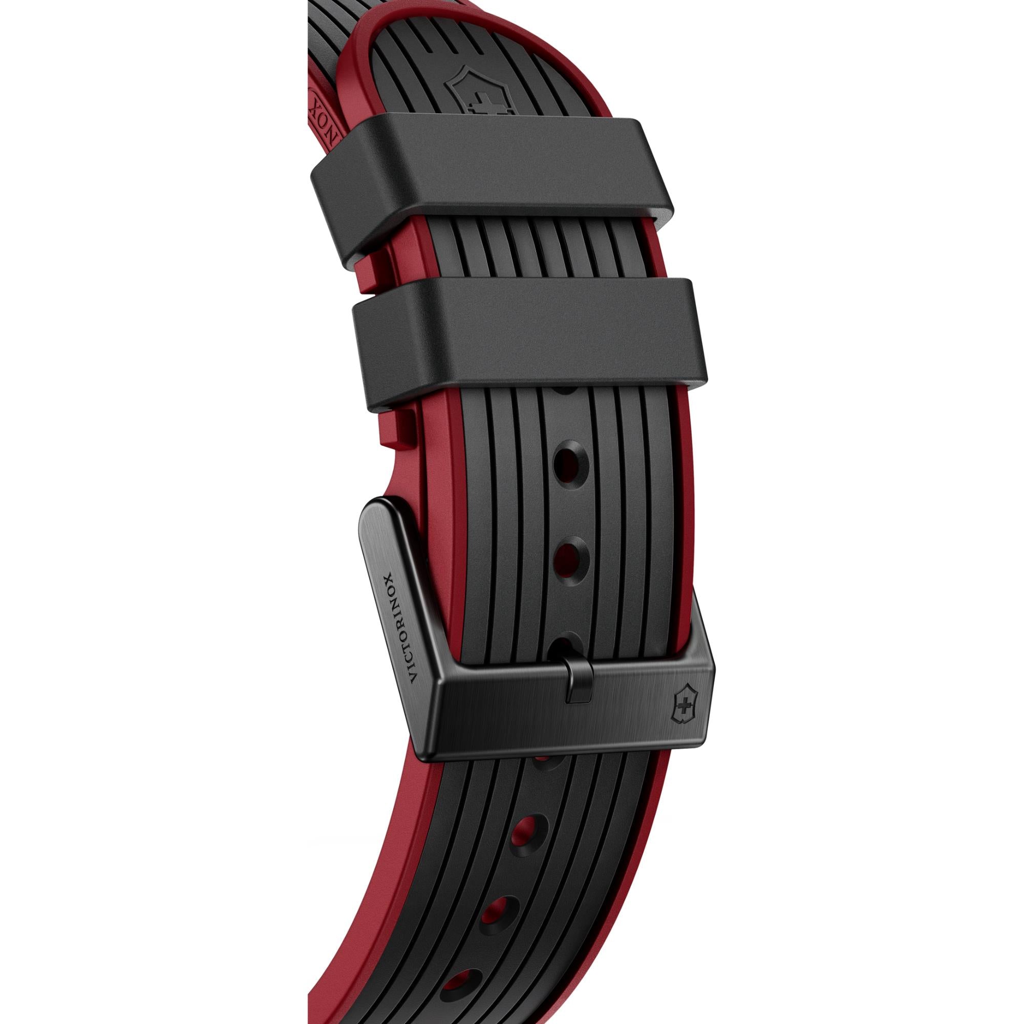 Victorinox Swiss Army Chronograph Black Dial Rubber Strap Men's Watch 242051