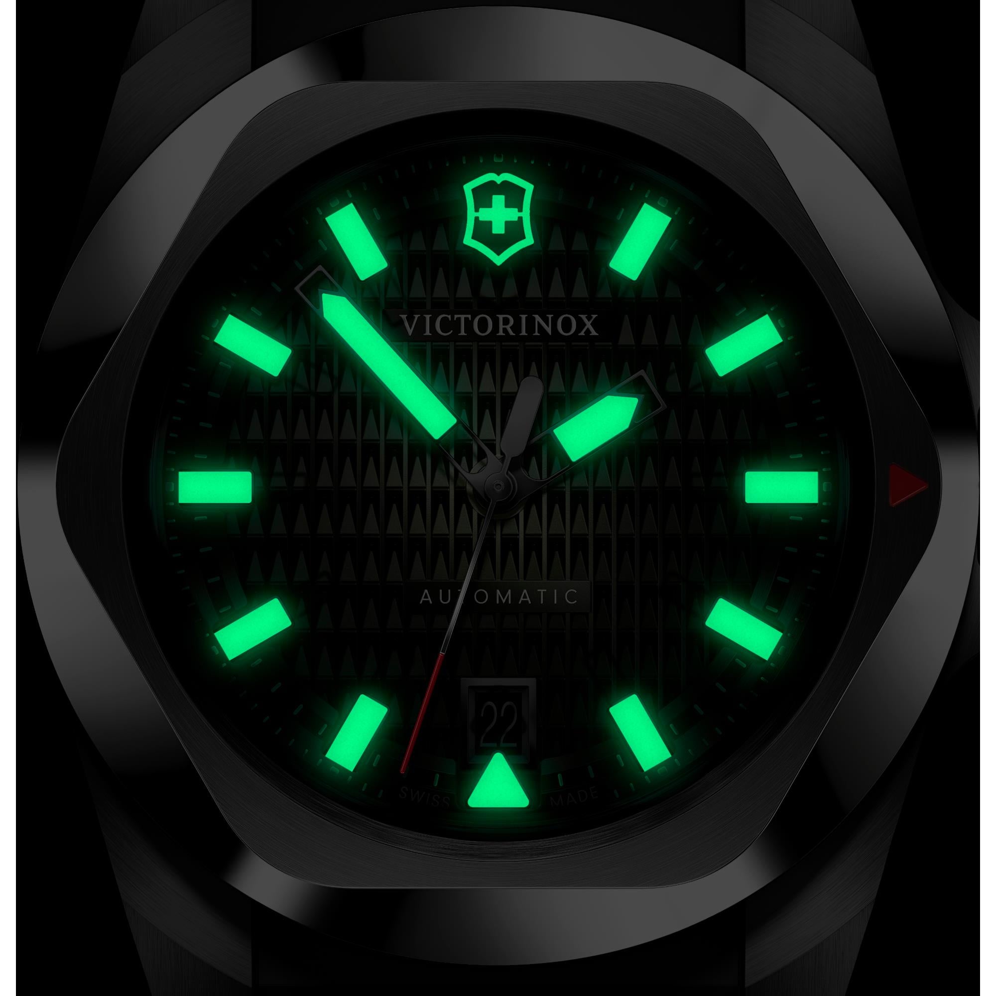 Victorinox I.N.O.X. Automatic Green Dial Rubber Strap Men's Watch 242017.1
