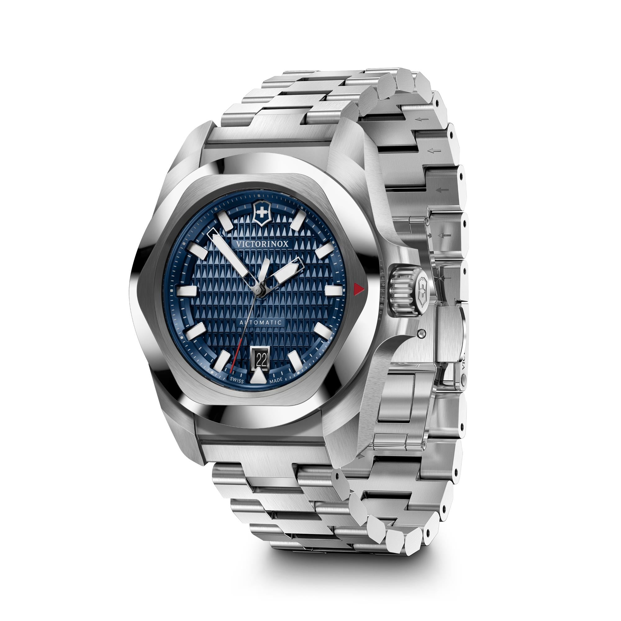 Victorinox I.N.O.X. Automatic Blue Dial Steel Strap Men's Watch 242020