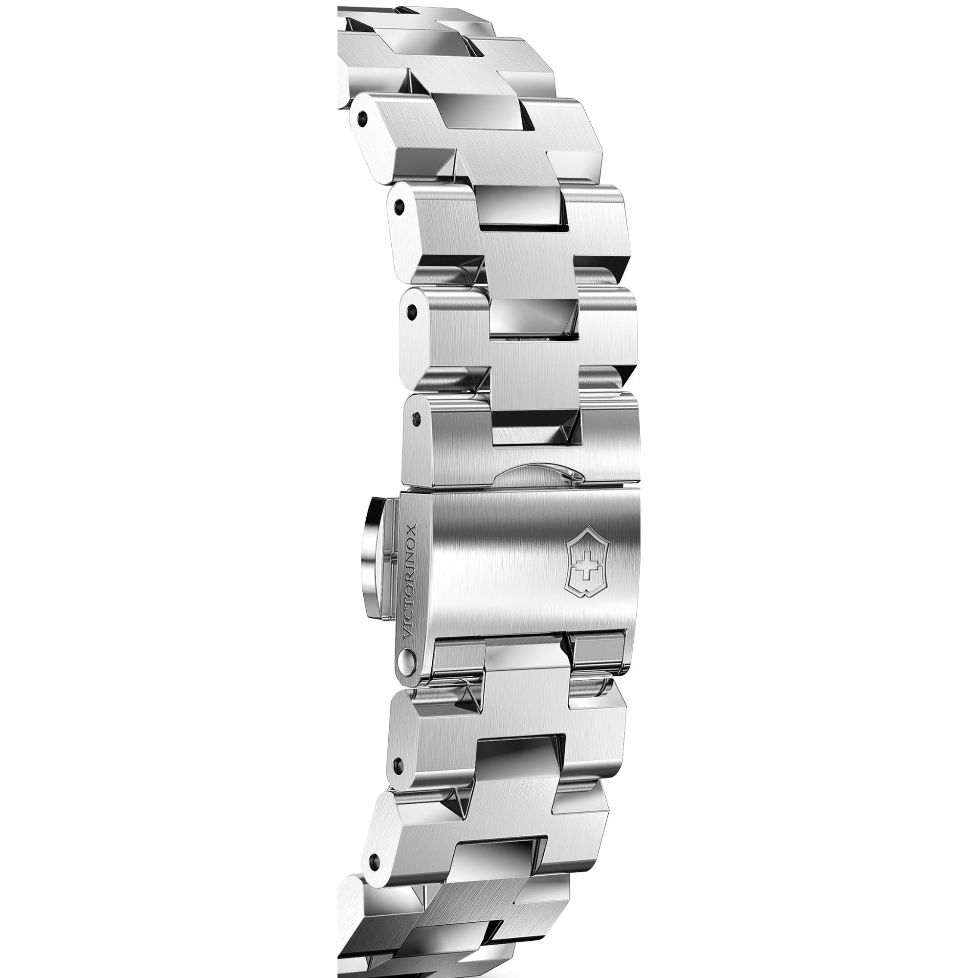 Victorinox I.N.O.X. Quartz Black Dial Steel Strap Men's Watch 242030