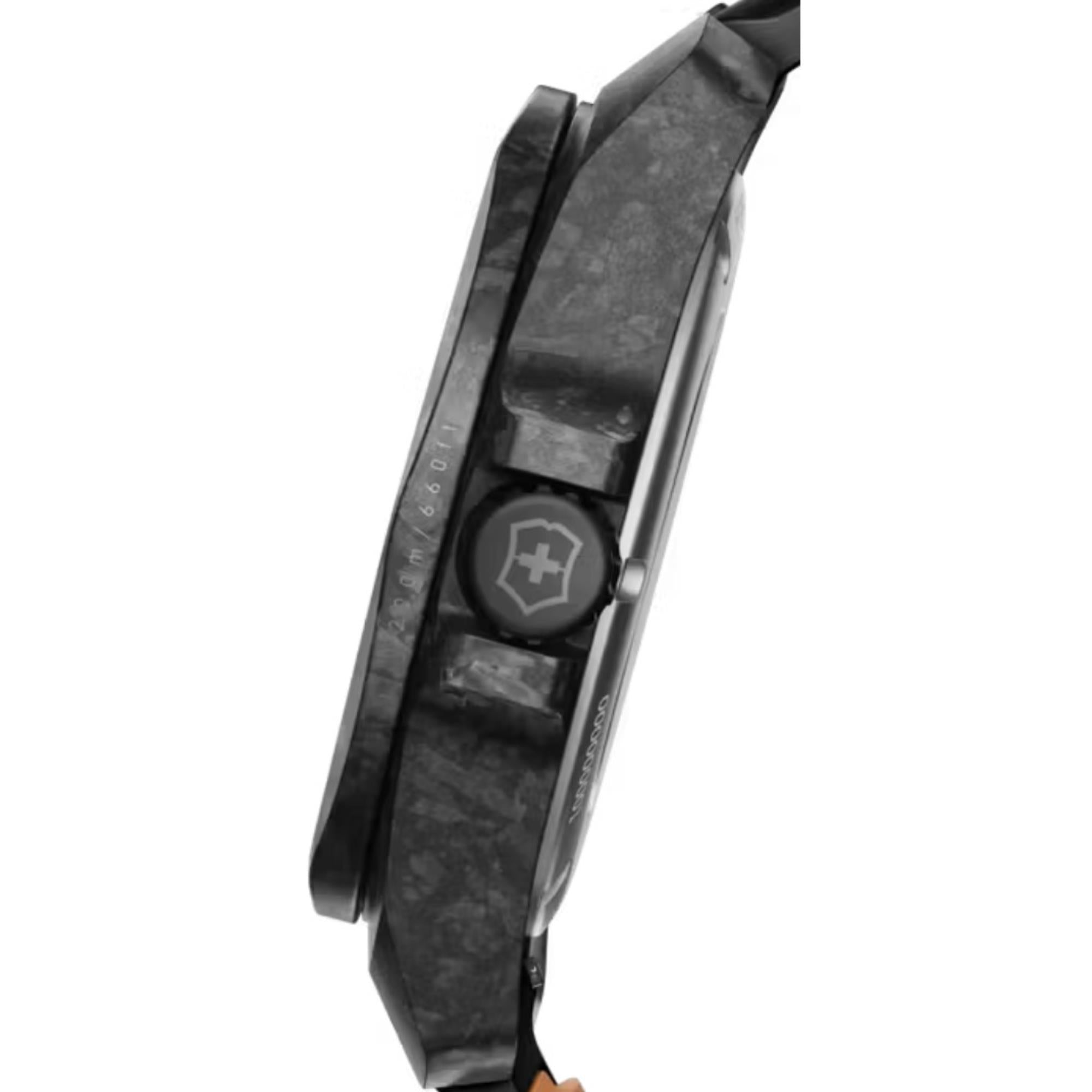 Side view of Victorinox I.N.O.X. 242023.1 carbon composite case and crown