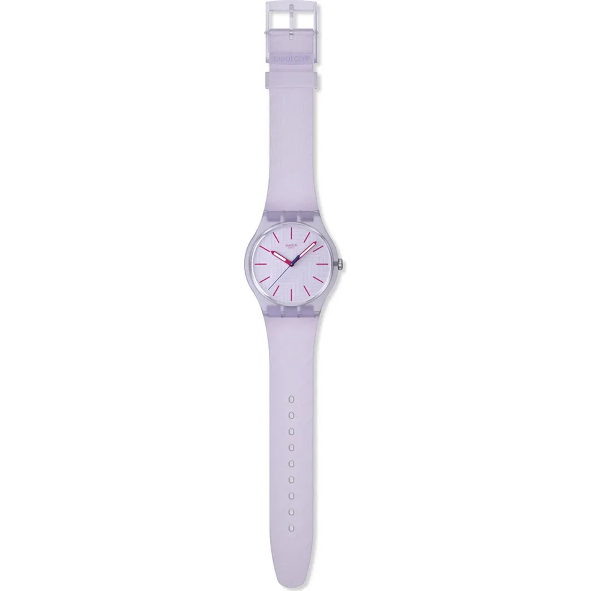 Swatch Originals Lavendaze Quartz Purple Dial Silicone Strap Unisex Watch SO29V101