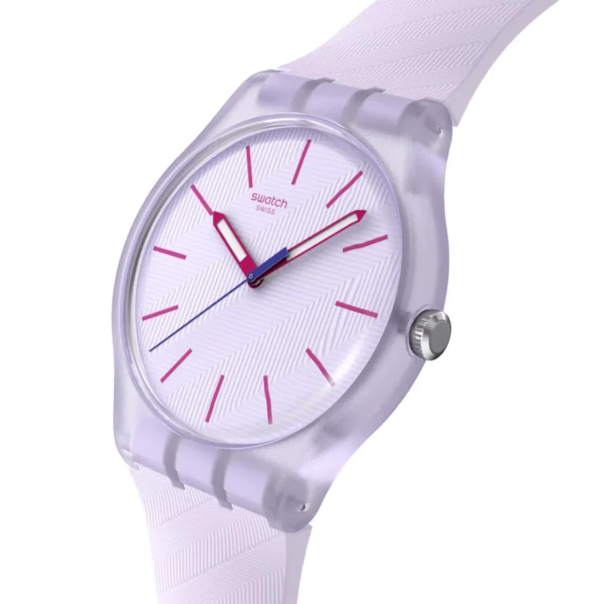Swatch Originals Lavendaze Quartz Purple Dial Silicone Strap Unisex Watch SO29V101