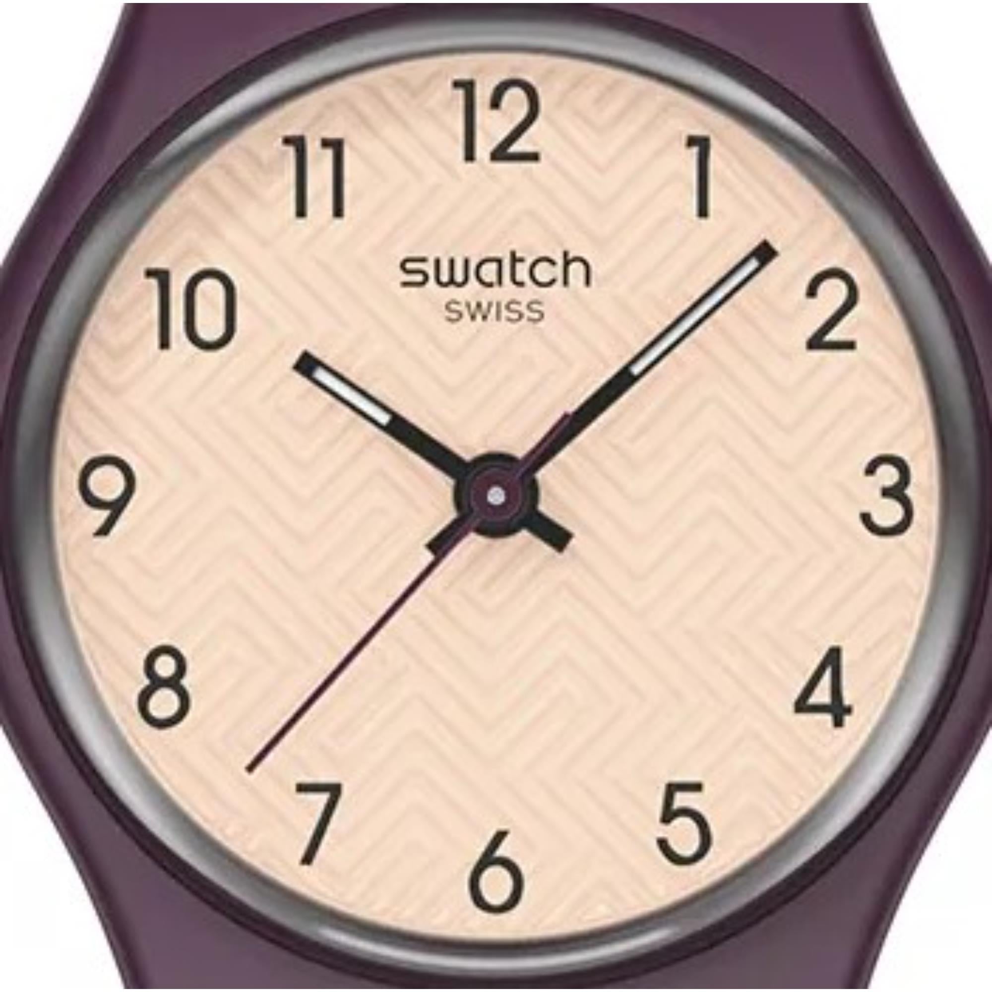 Swatch Originals Repeat Chic Quartz Beige Dial Silicone Strap Unisex Watch LR138
