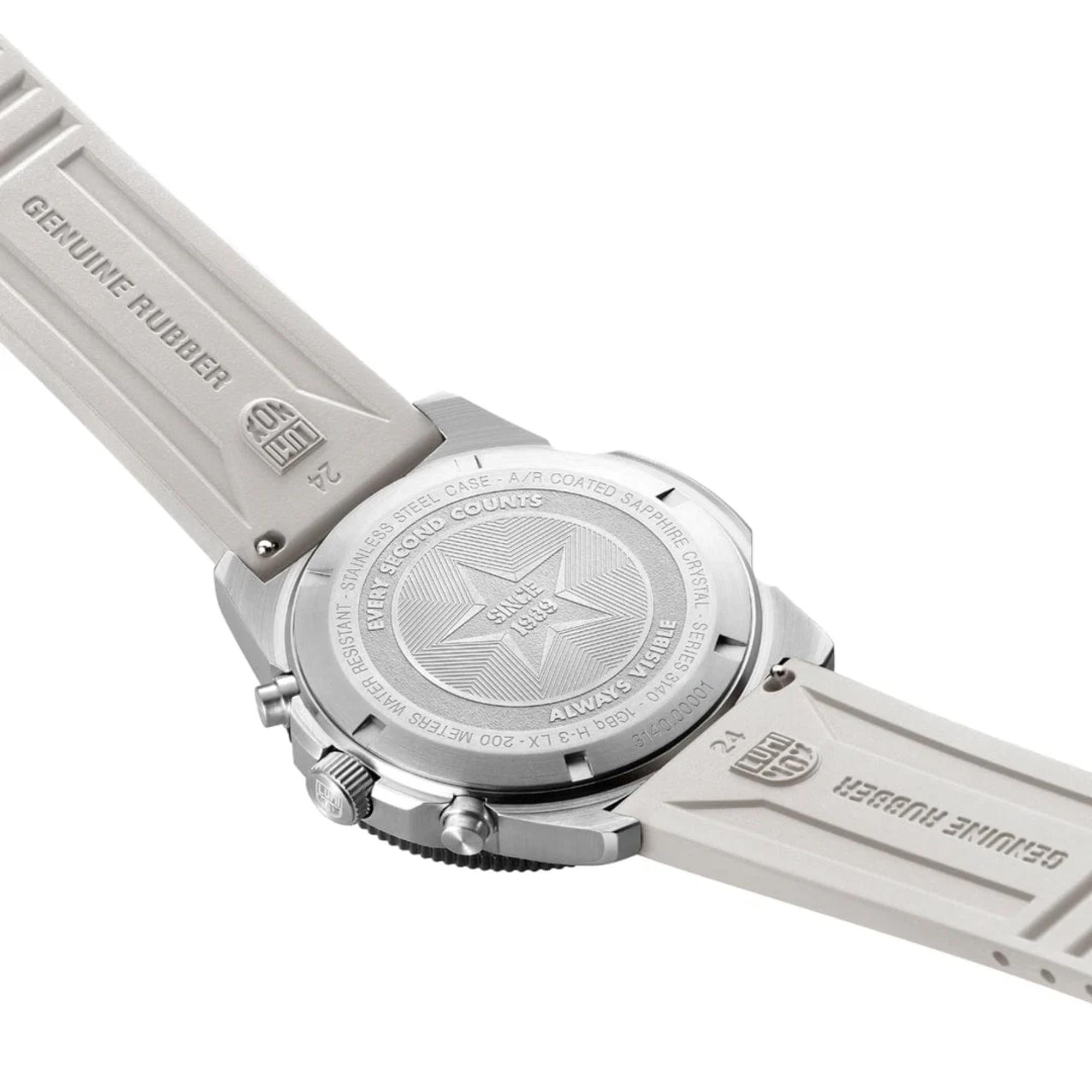 Luminox Pacific Diver Chronograph Quartz Black Dial Rubber Strap Men's Watch XS.3141.SET