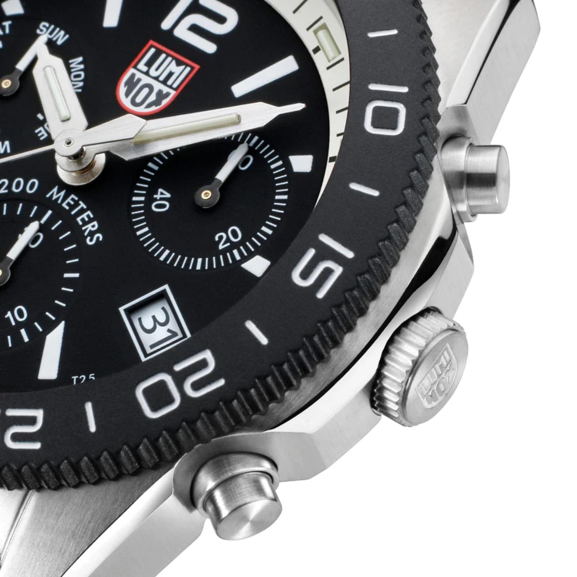 Luminox Pacific Diver Chronograph Quartz Black Dial Rubber Strap Men's Watch XS.3141.SET