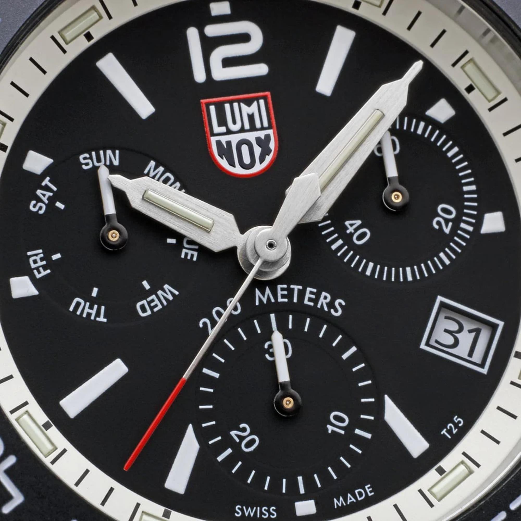 Luminox Pacific Diver Chronograph Quartz Black Dial Rubber Strap Men's Watch XS.3141.SET