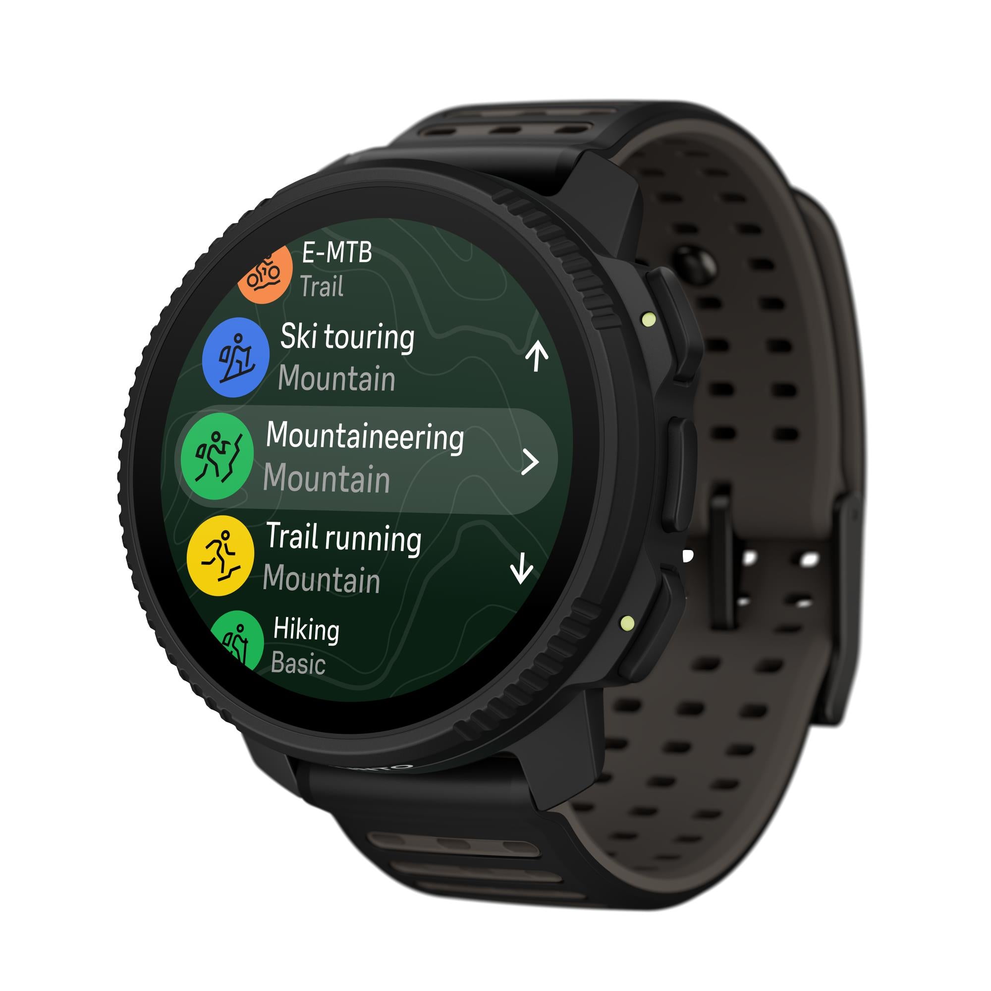 Suunto Vertical 2 All Black AMOLED Digital Silicone Strap Unisex Smart Watch SS051204000