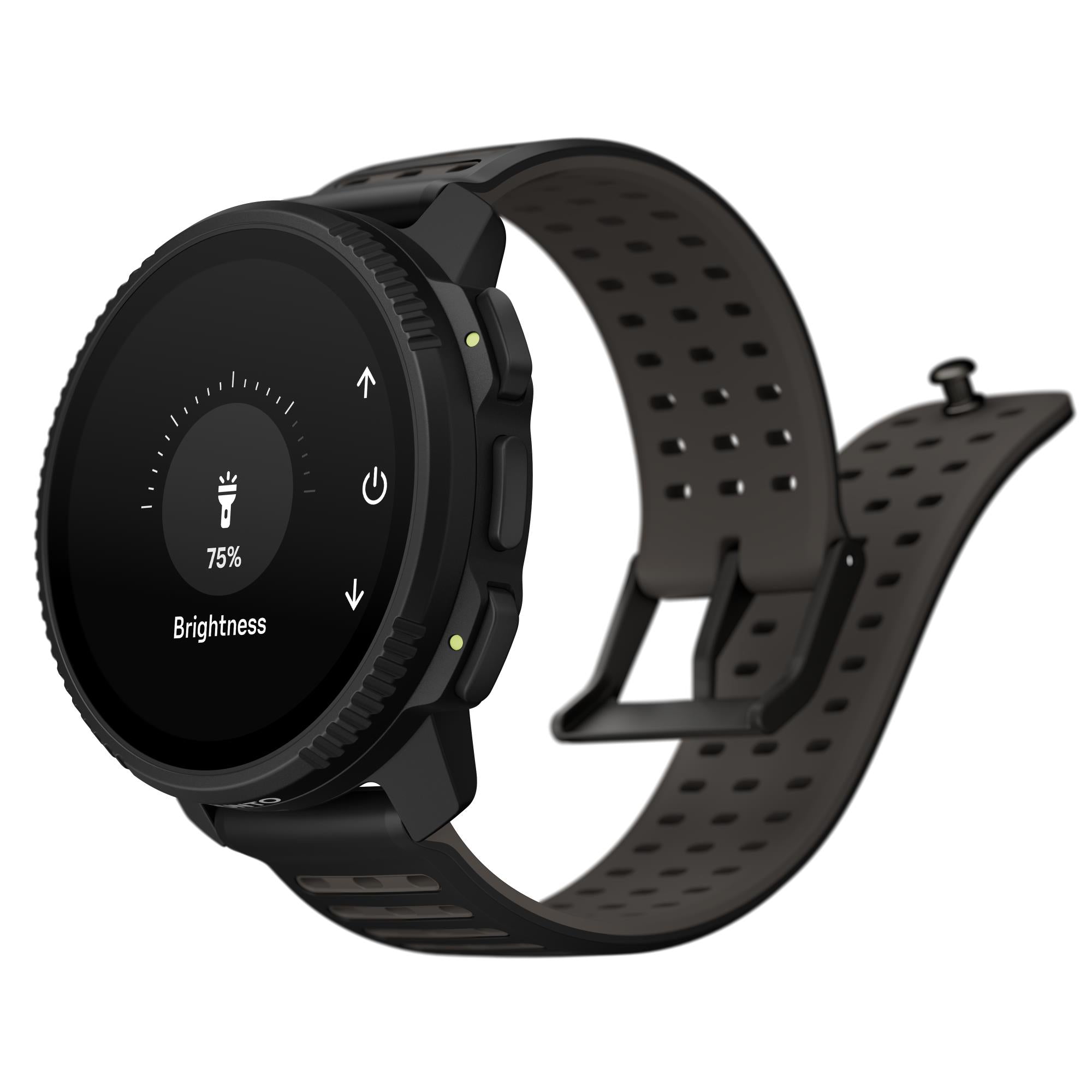 Suunto Vertical 2 All Black AMOLED Digital Silicone Strap Unisex Smart Watch SS051204000