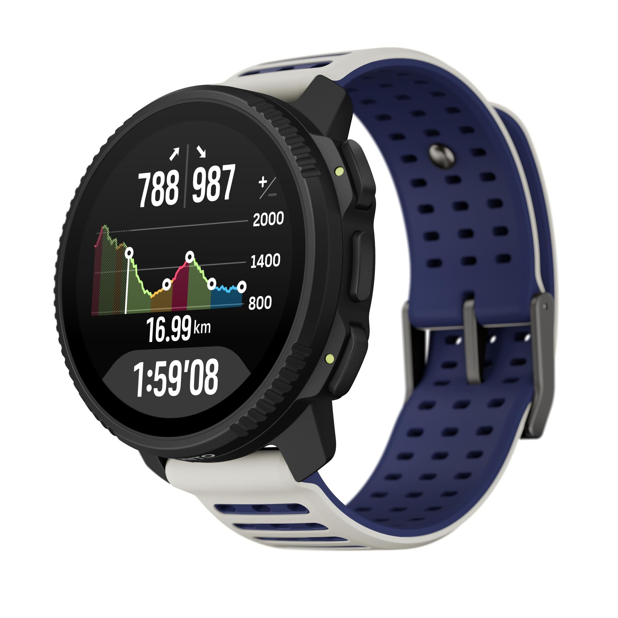 Suunto Vertical 2 Arctic Gray AMOLED Digital Silicone Strap Unisex Smart Watch SS051205000