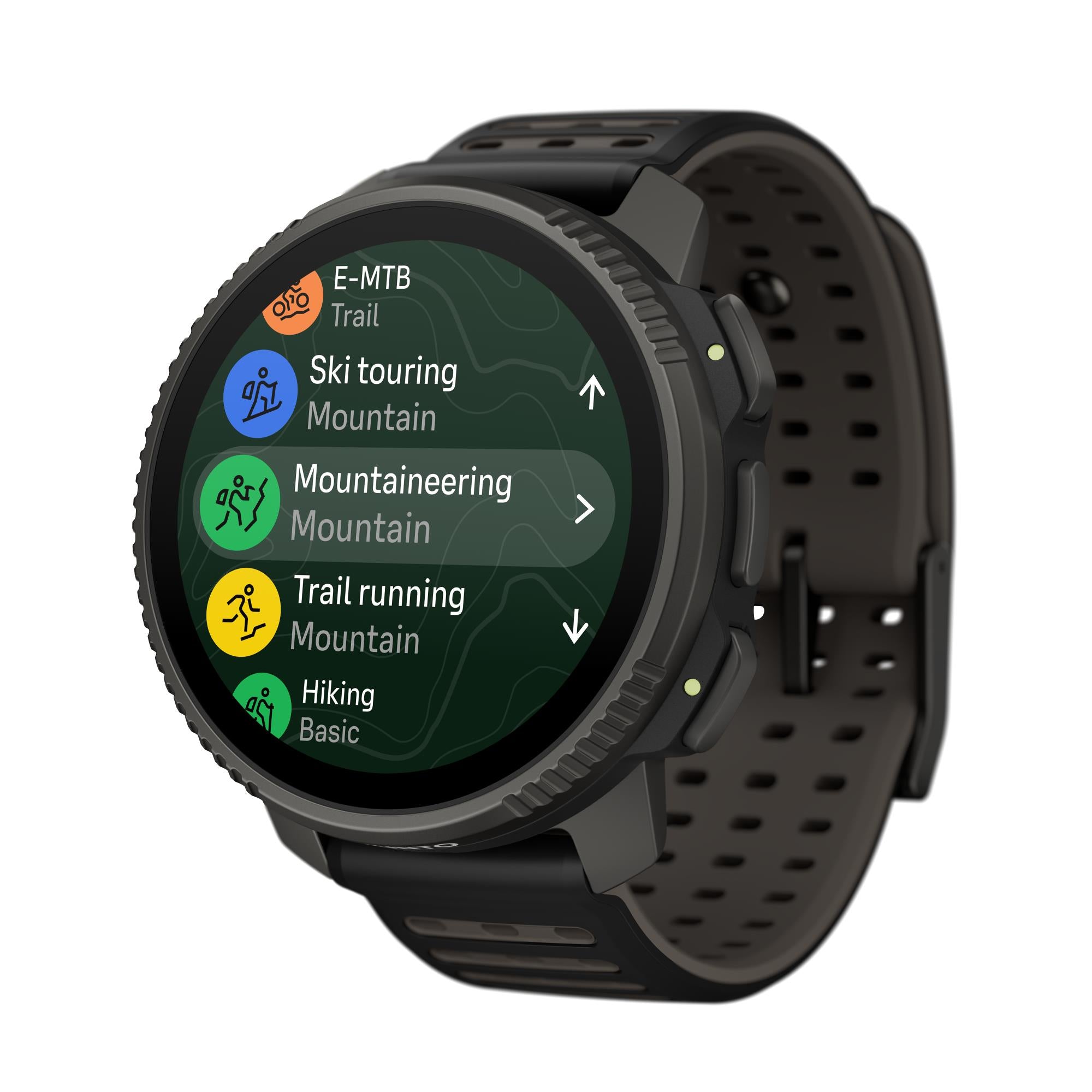 Suunto Vertical 2 Titanium Black AMOLED Digital Silicone Strap Unisex Smart Watch SS051208000