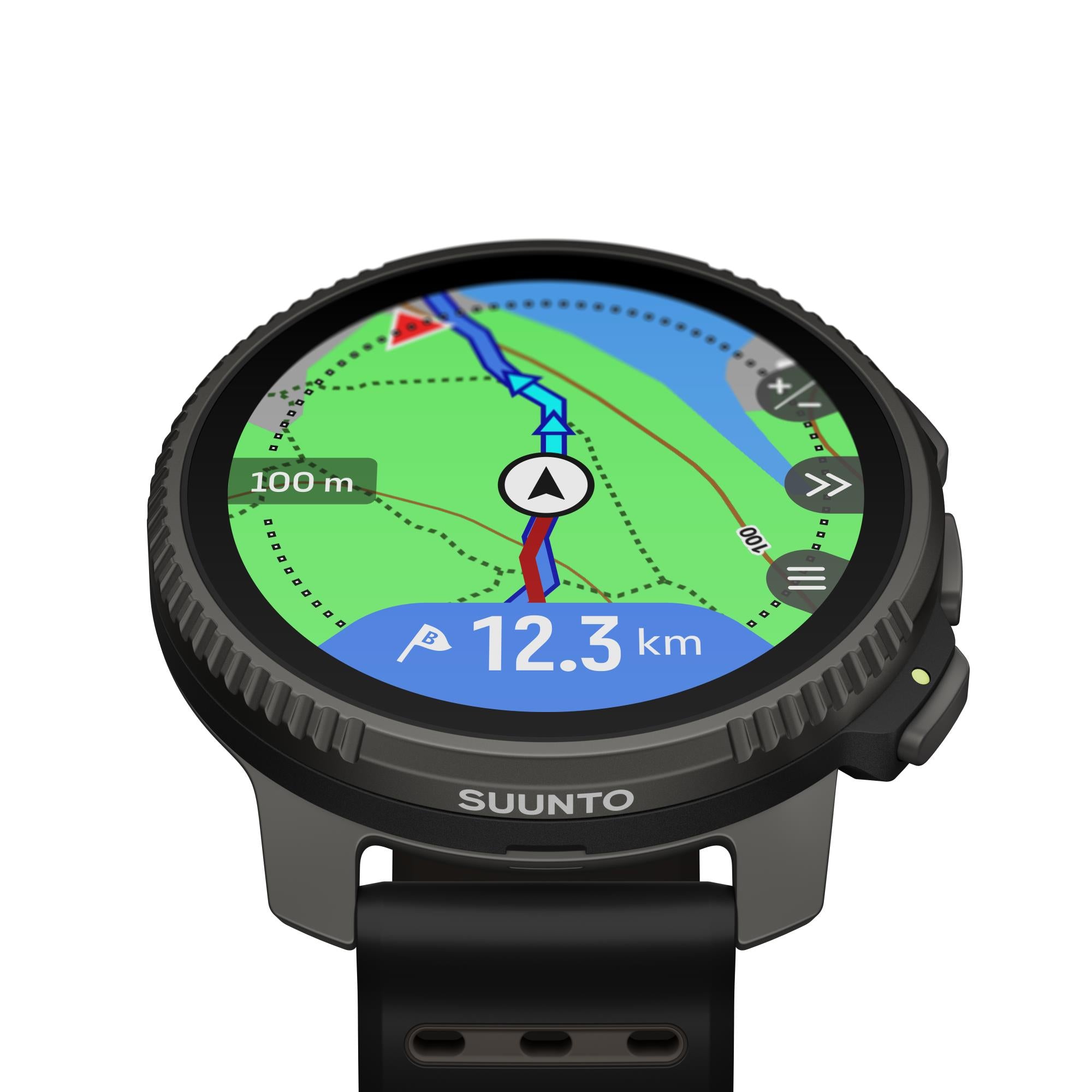 Suunto Vertical 2 Titanium Black AMOLED Digital Silicone Strap Unisex Smart Watch SS051208000