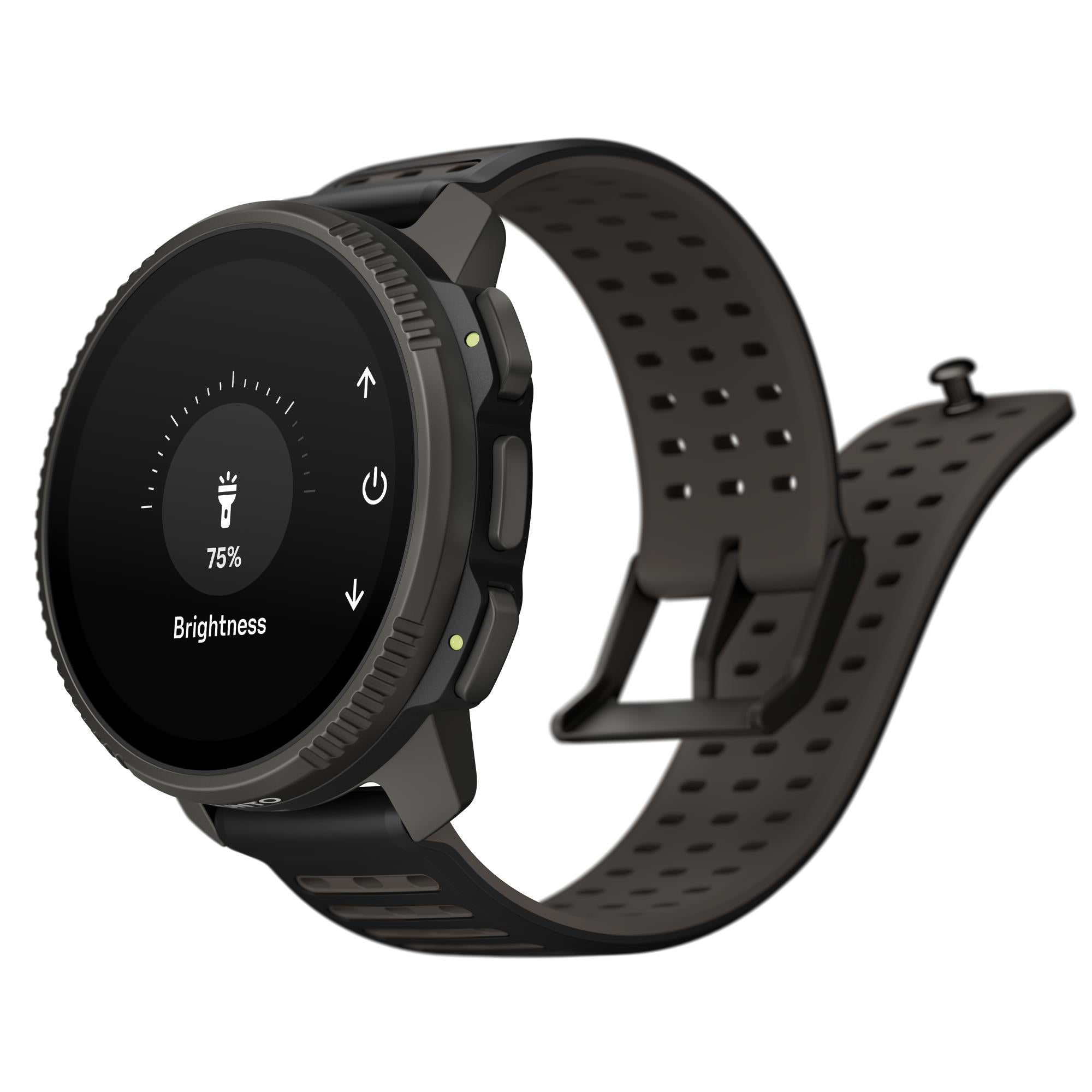 Suunto Vertical 2 Titanium Black AMOLED Digital Silicone Strap Unisex Smart Watch SS051208000