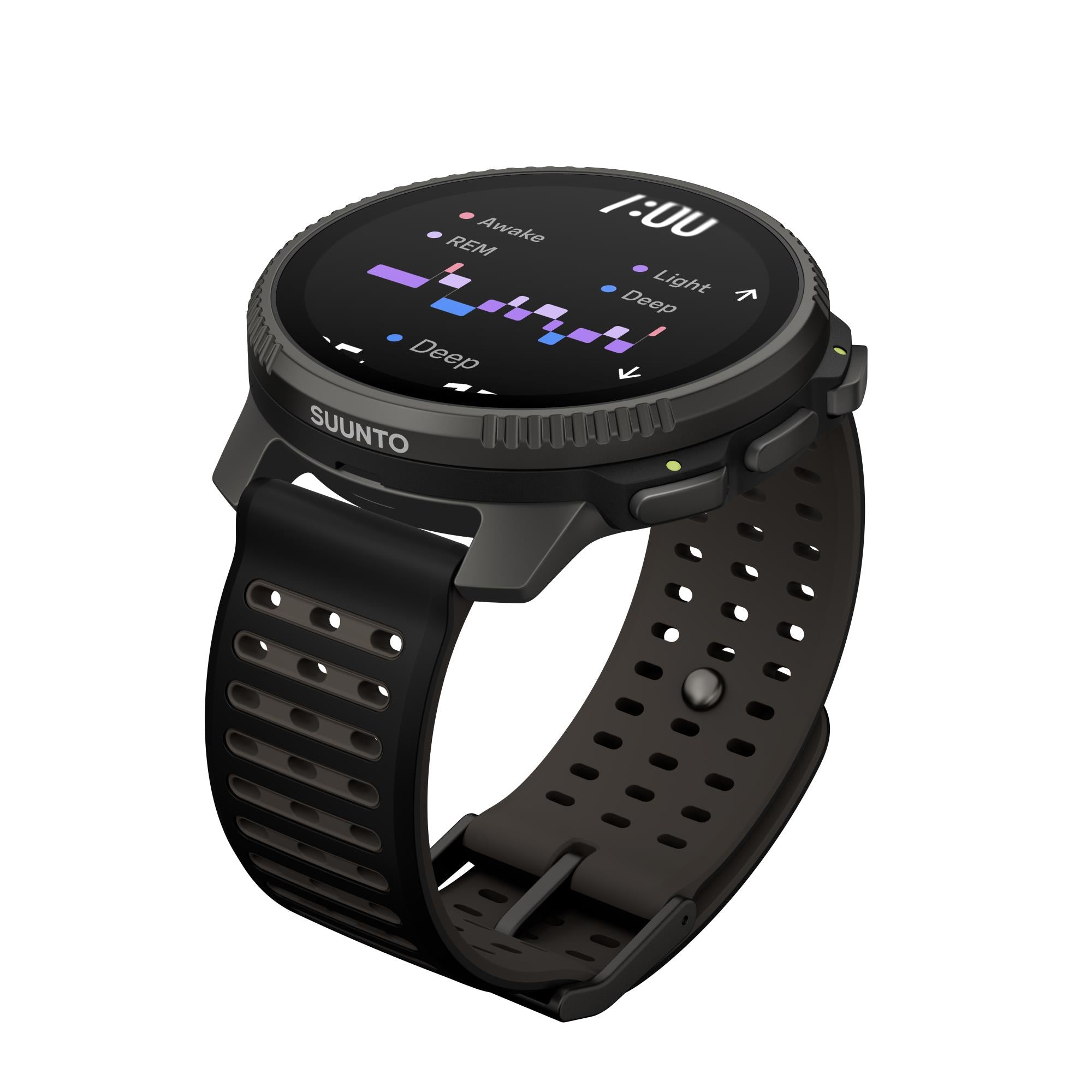 Suunto Vertical 2 Titanium Black AMOLED Digital Silicone Strap Unisex Smart Watch SS051208000