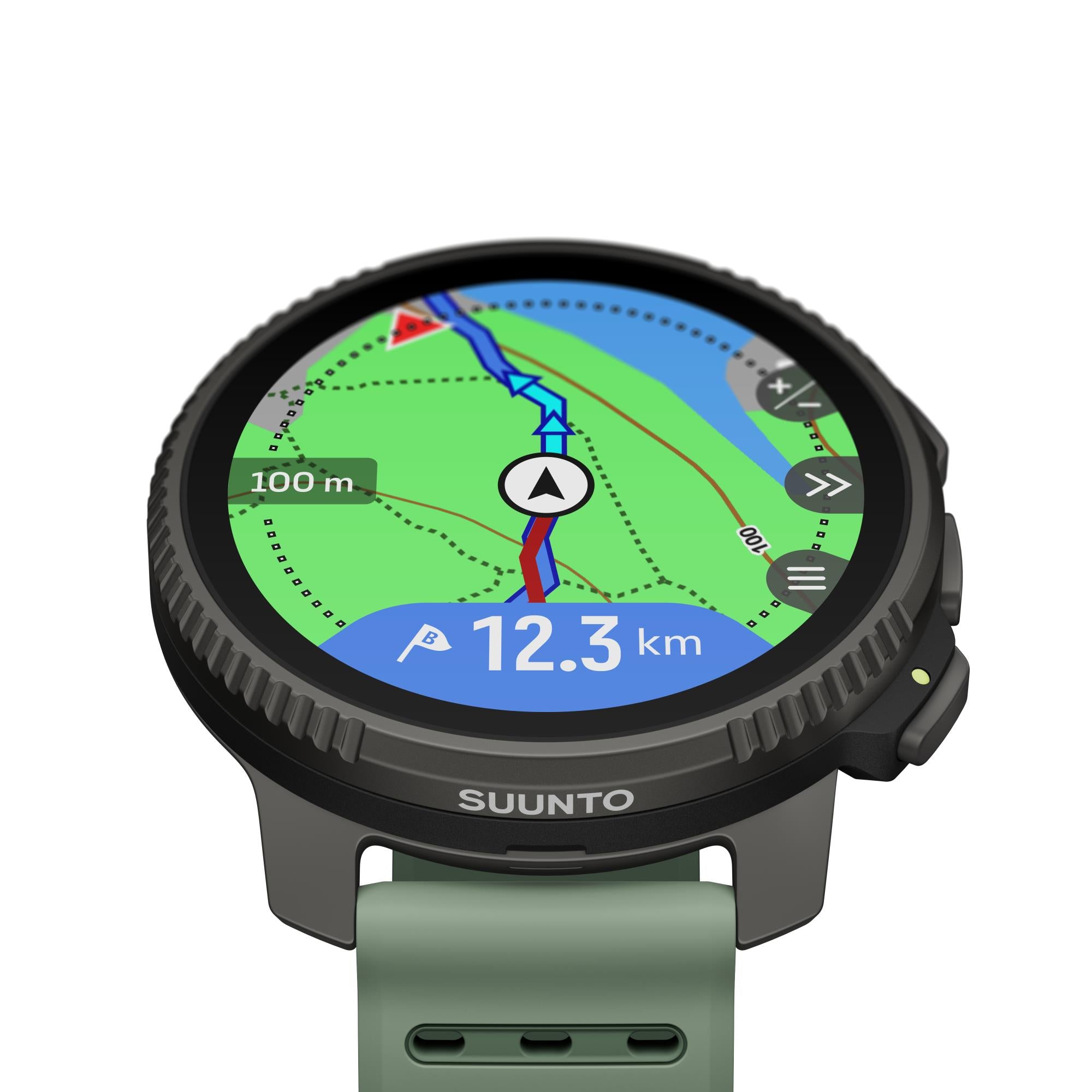 Suunto Vertical 2 Titanium Sage AMOLED Digital Silicone Strap Unisex Smart Watch SS051209000