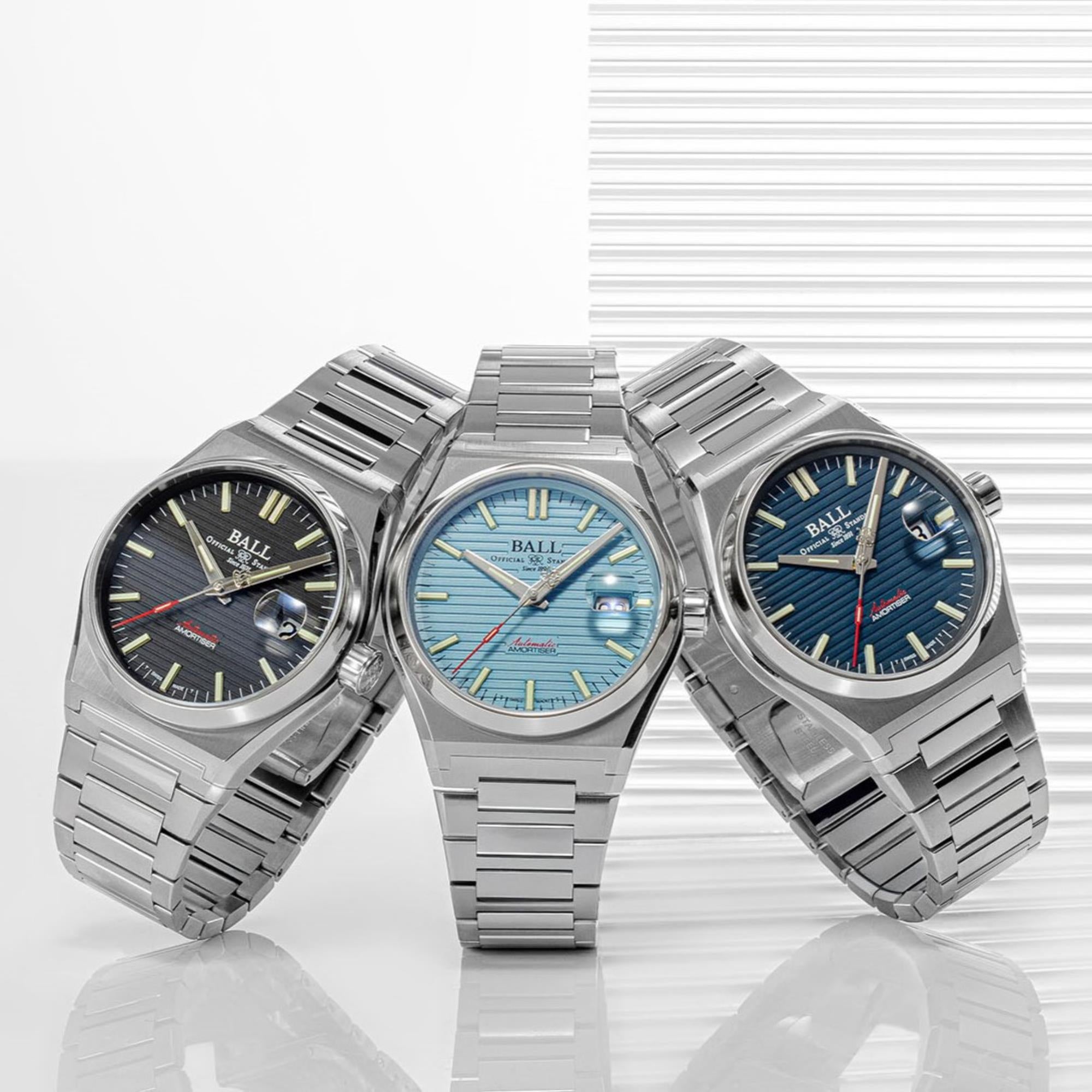 BALL Roadmaster Perseverer Blue Dial Stainless Steel Strap Men's Watch NM9050C-S1-BE