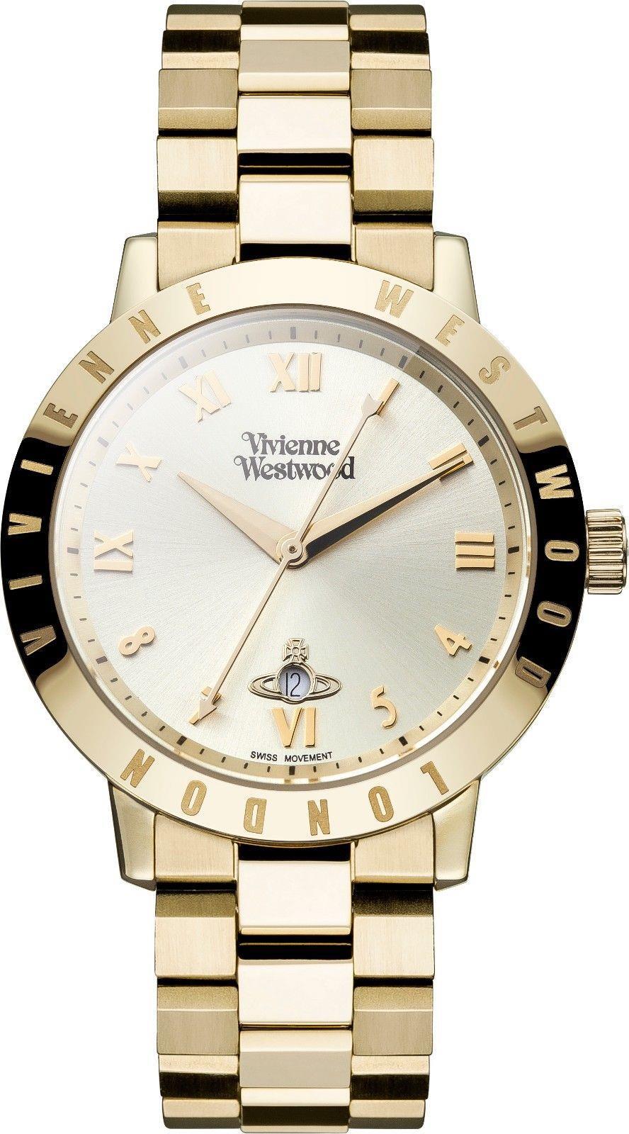 Vivienne Westwood Bloomsbury Quartz Gold Dial Gold PVD Stainless Steel Ladies Watch VV152GDGD - WatchNation