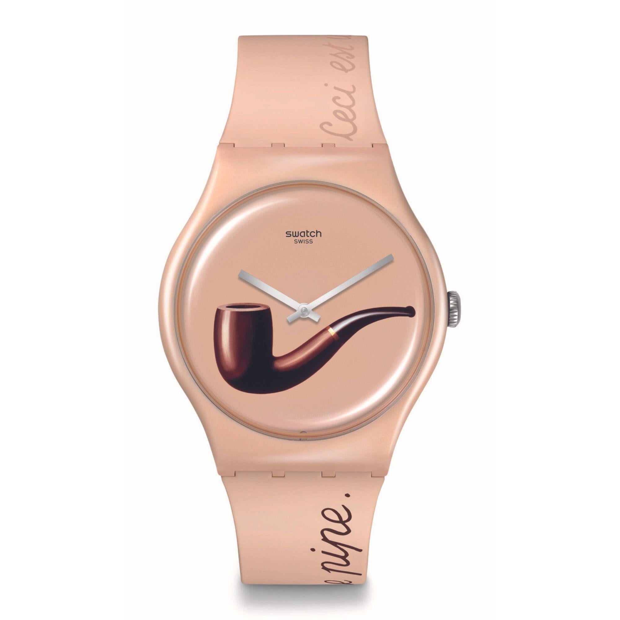 Swatch Art Journey La Trahison Des Images By Rene Magritte Silicon Strap Unisex Watch SO29Z124 - WatchNation
