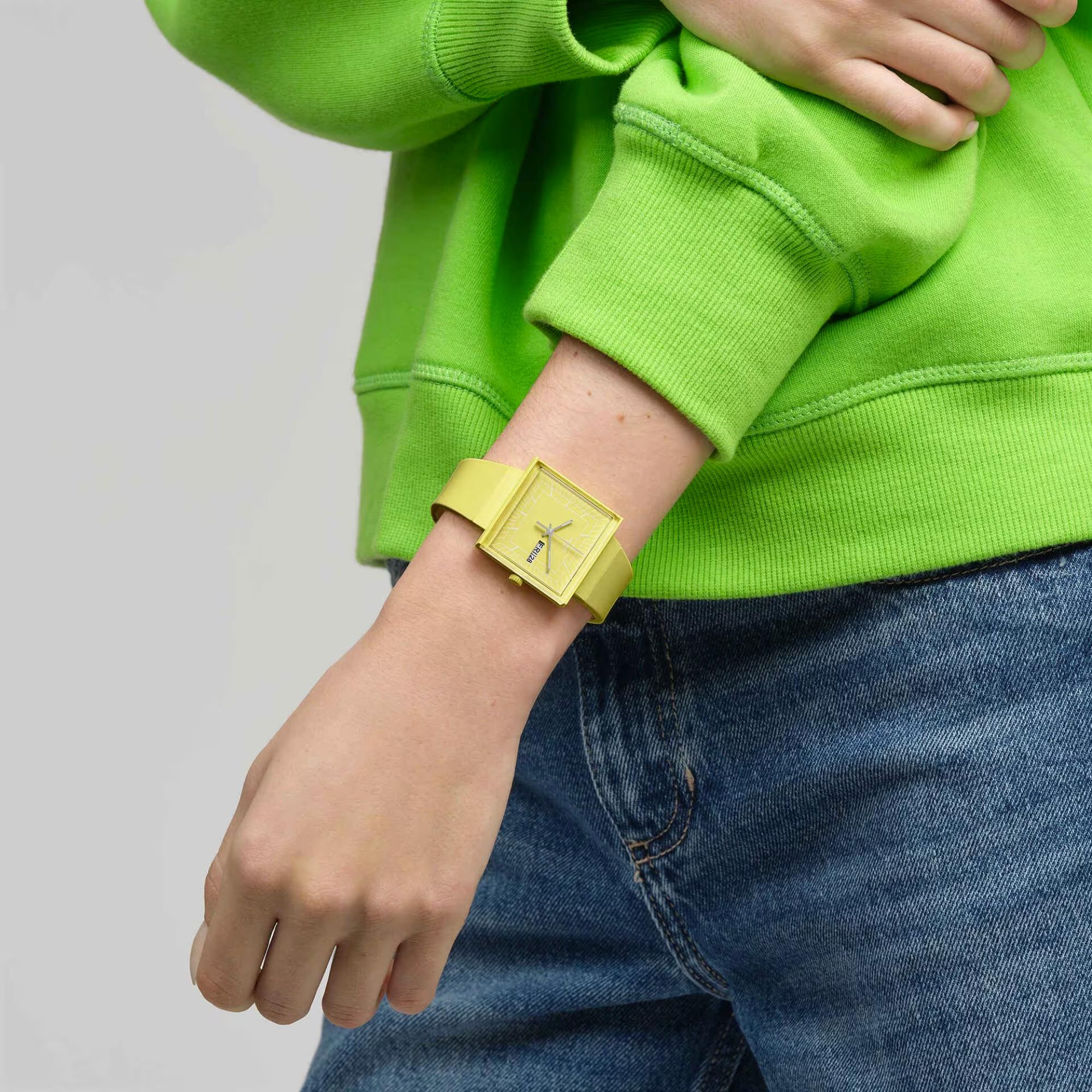 Swatch WHAT IF…LEMON? Quartz Yellow Dial Yellow Biosourced Strap Unisex Watch SO34J700