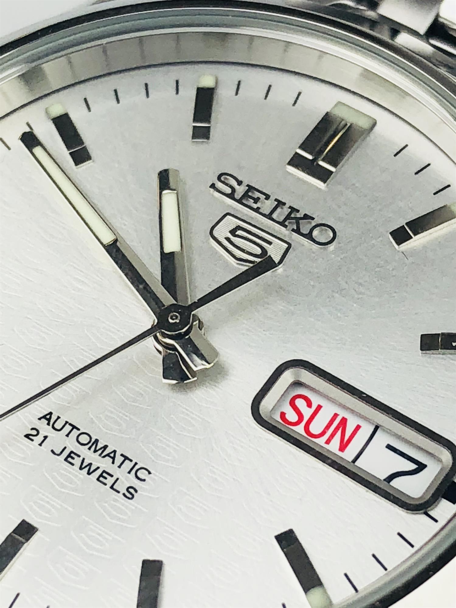 Seiko 5 Automatic Silver Dial Stainless Steel Men's Watch SNK355K1