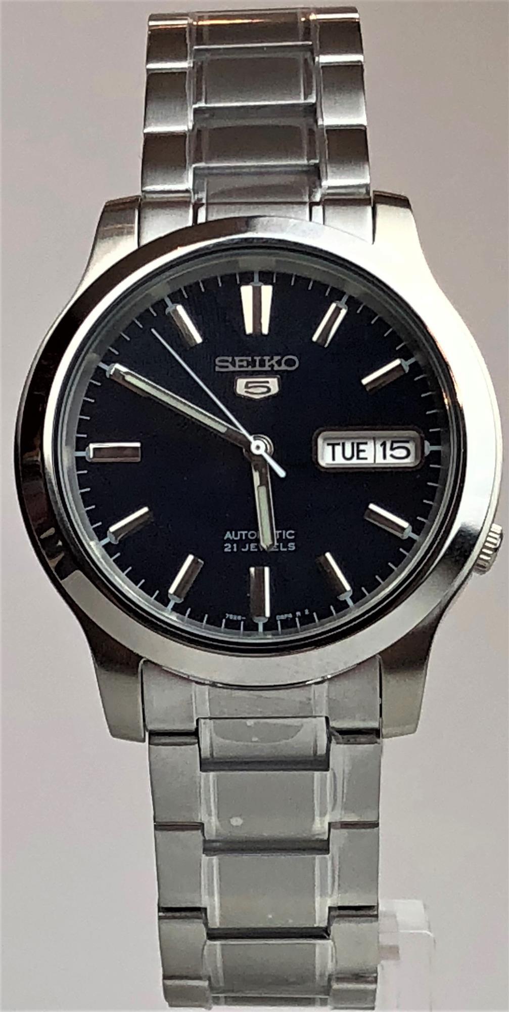 Seiko 5 Classic Automatic Blue Dial Steel Bracelet Men's Watch SNK793K1