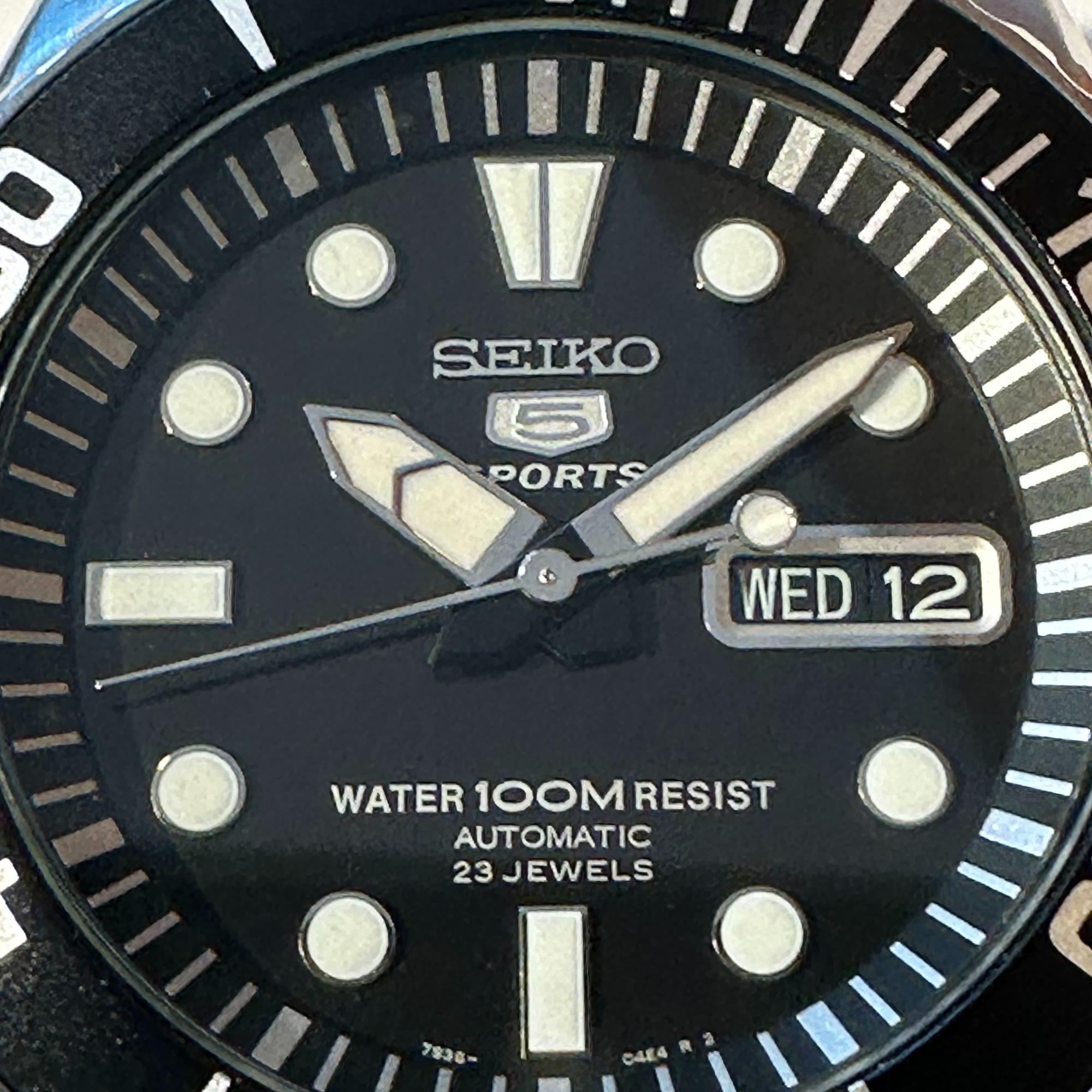 Seiko 5 Sports ‘Sea Urchin’ Automatic Black Dial Stainless Steel Bracelet Men's Watch SNZF17K1