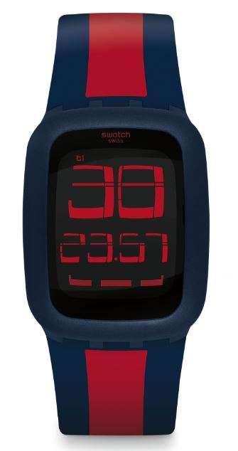 Swatch Touch Silicone Strap Digital Dial Men's Watch SURN101D