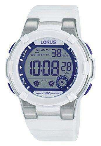 Lorus Sports White Rubber Strap Digital Watch R2359KX9