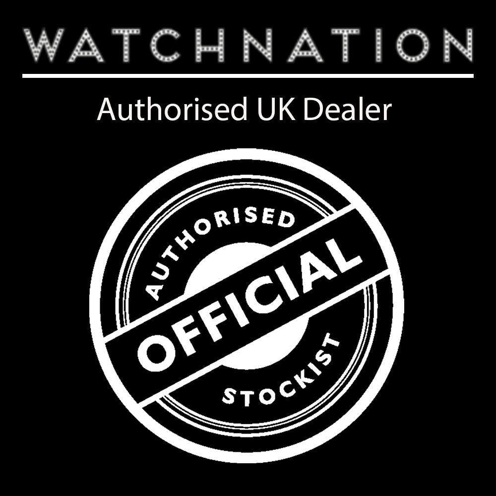 Calvin Klein Established Silver Dial Blue Leather Strap Ladies Watch K9H231V6 32mm