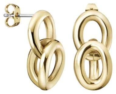 Calvin Klein Statement Gold PVD Stainless Steel Drop Earrings KJALJE100200