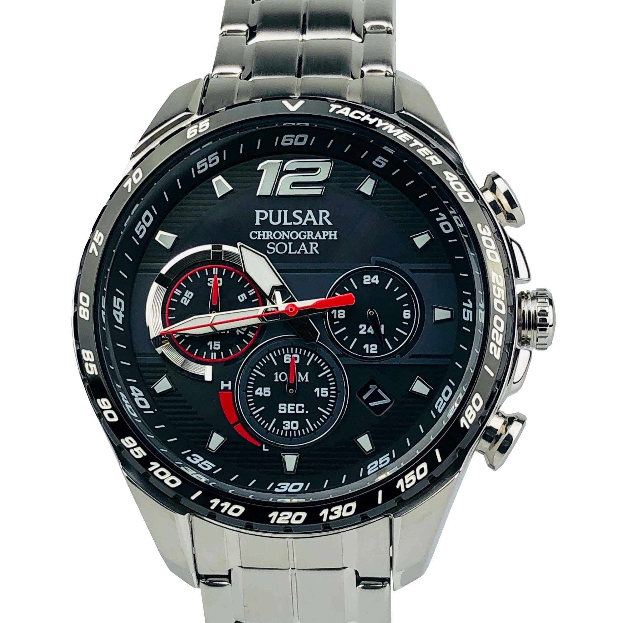 Pulsar WRC 2019 Solar Accelerator Chronograph Black Dial Men's Watch PZ5019X1