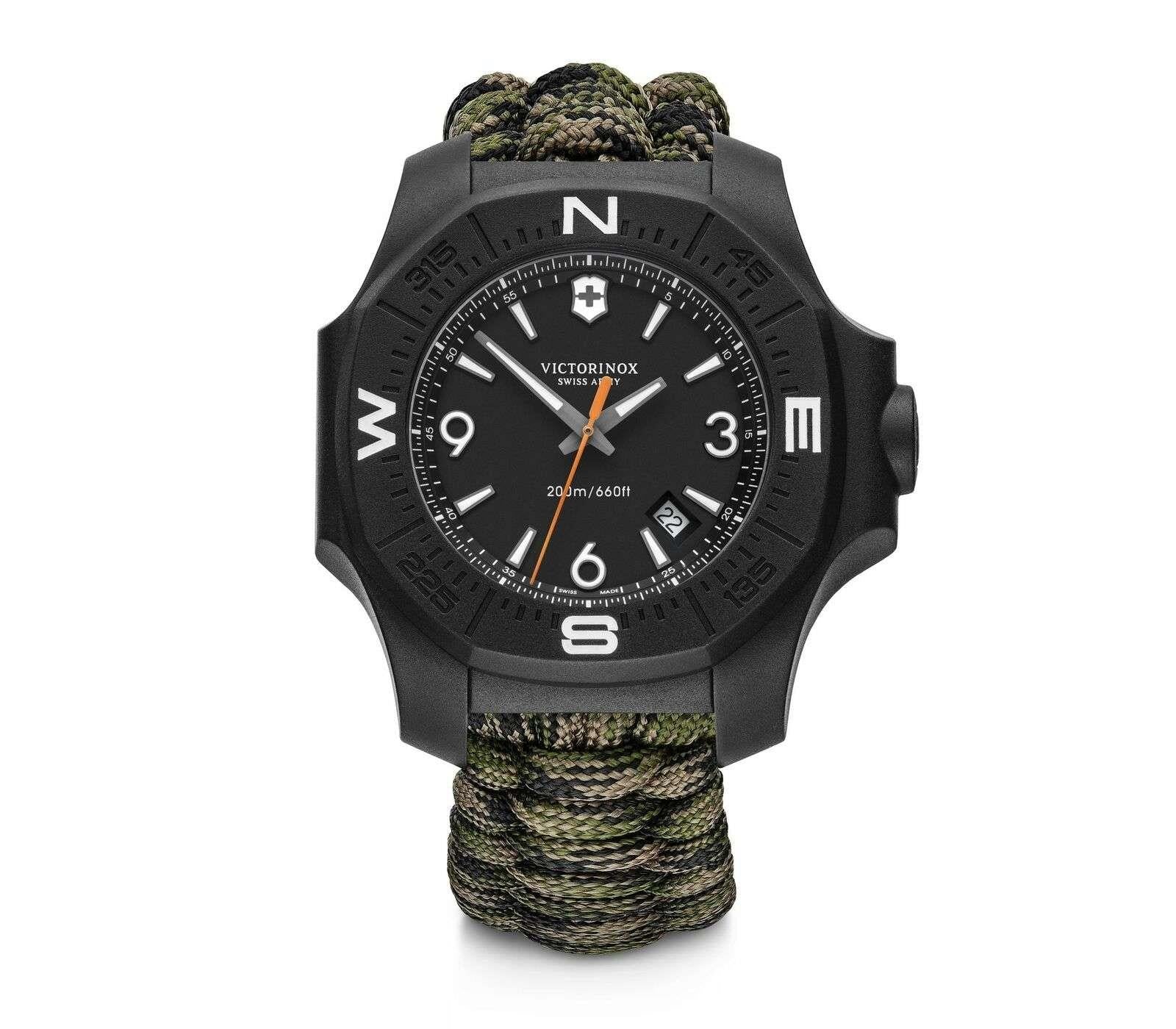 Victorinox I.N.O.X Autumn Paracord Silver Stainless Steel Quartz Men's Watch 241894
